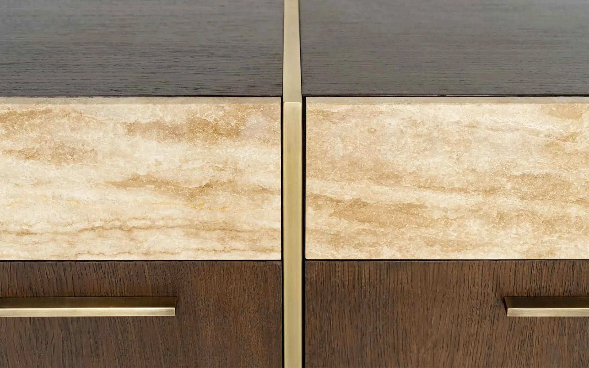 Famed Console No:3 Beige Travertine