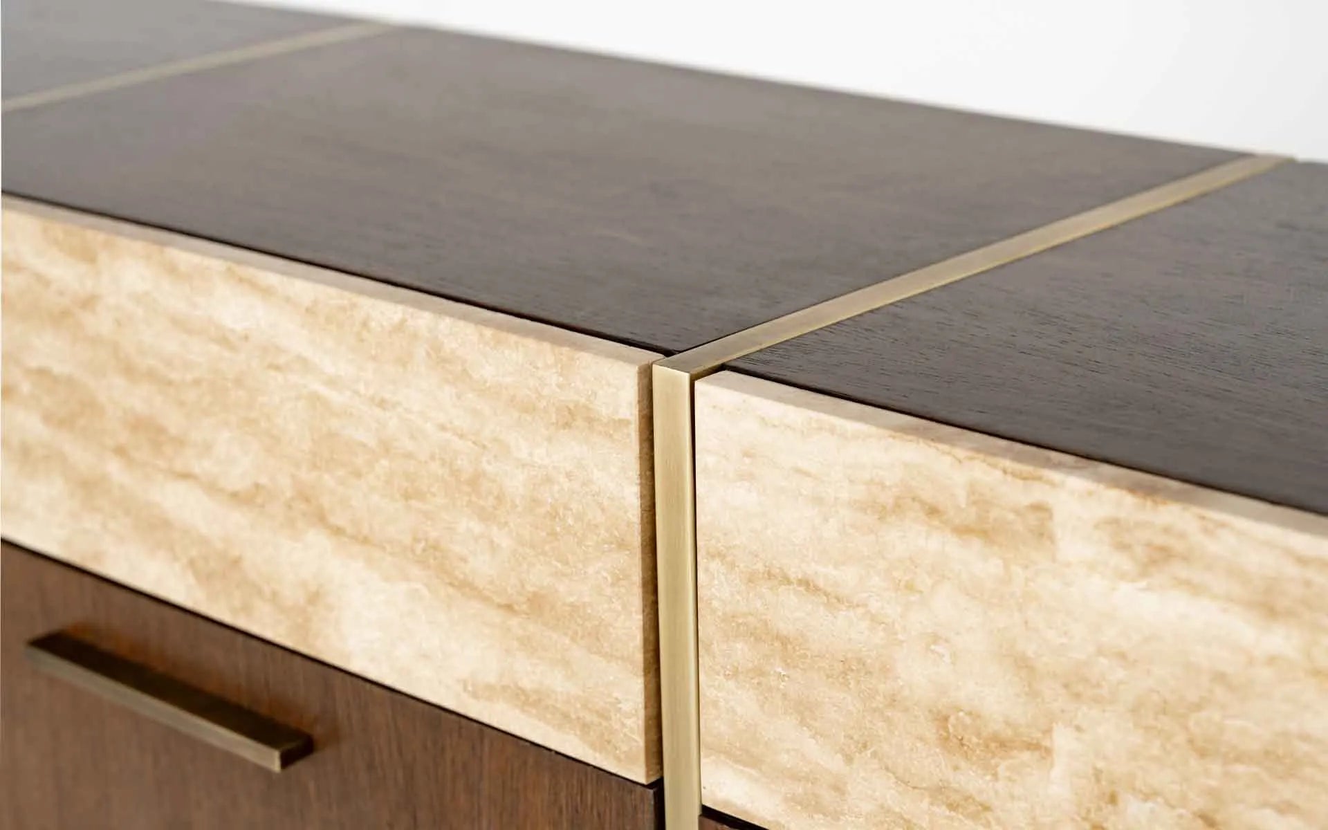 Famed Console No:3 Beige Travertine