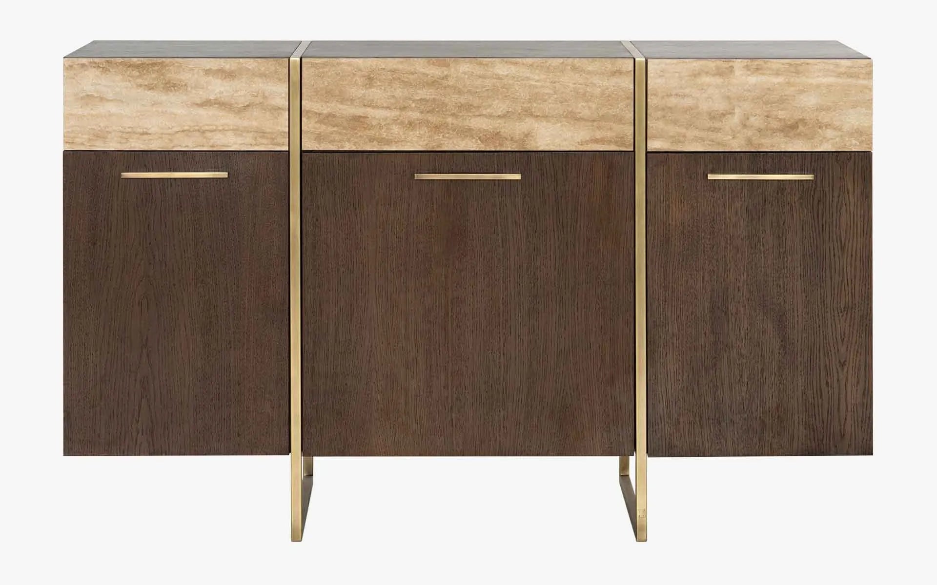 Famed Console No:3 Beige Travertine
