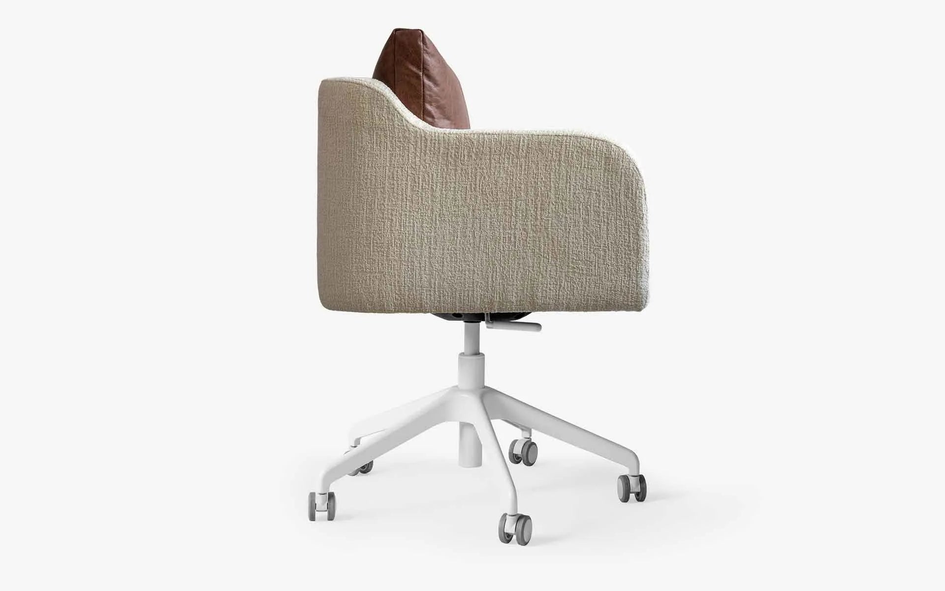 Papillonne Work Chair Beige Wheels