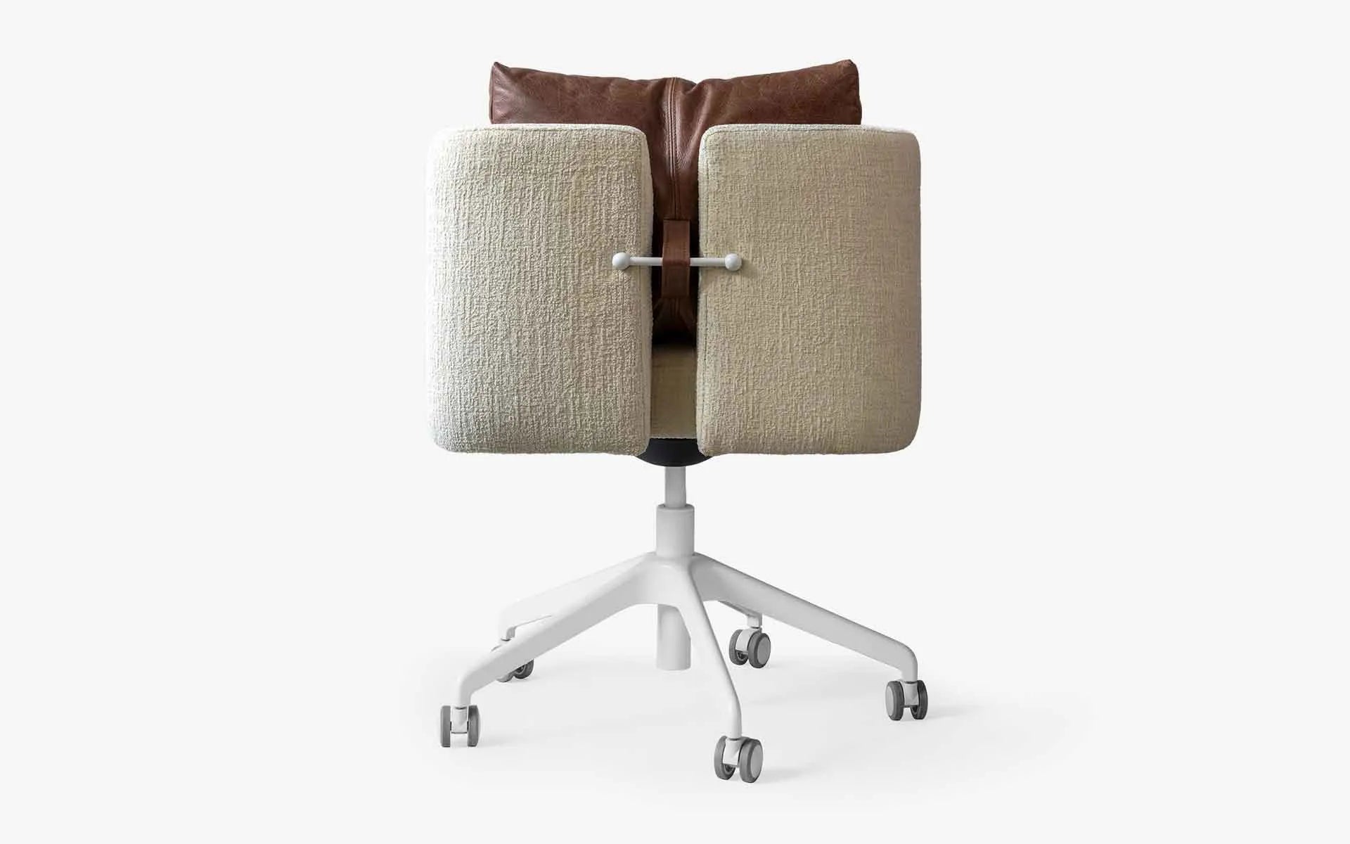 Papillonne Work Chair Beige Wheels