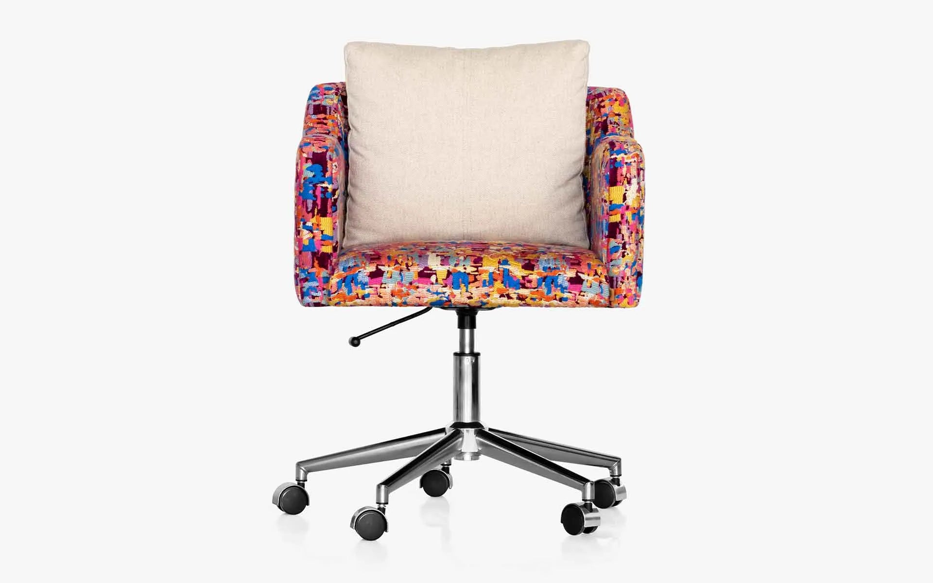 Papillonne Work Chair Pink Kenzo Wheels