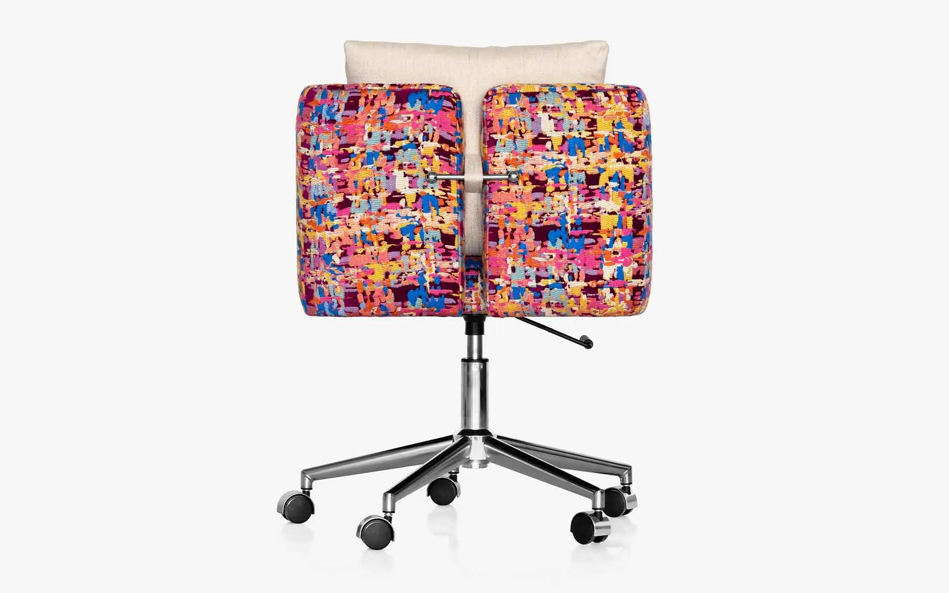 Papillonne Work Chair Pink Kenzo Wheels
