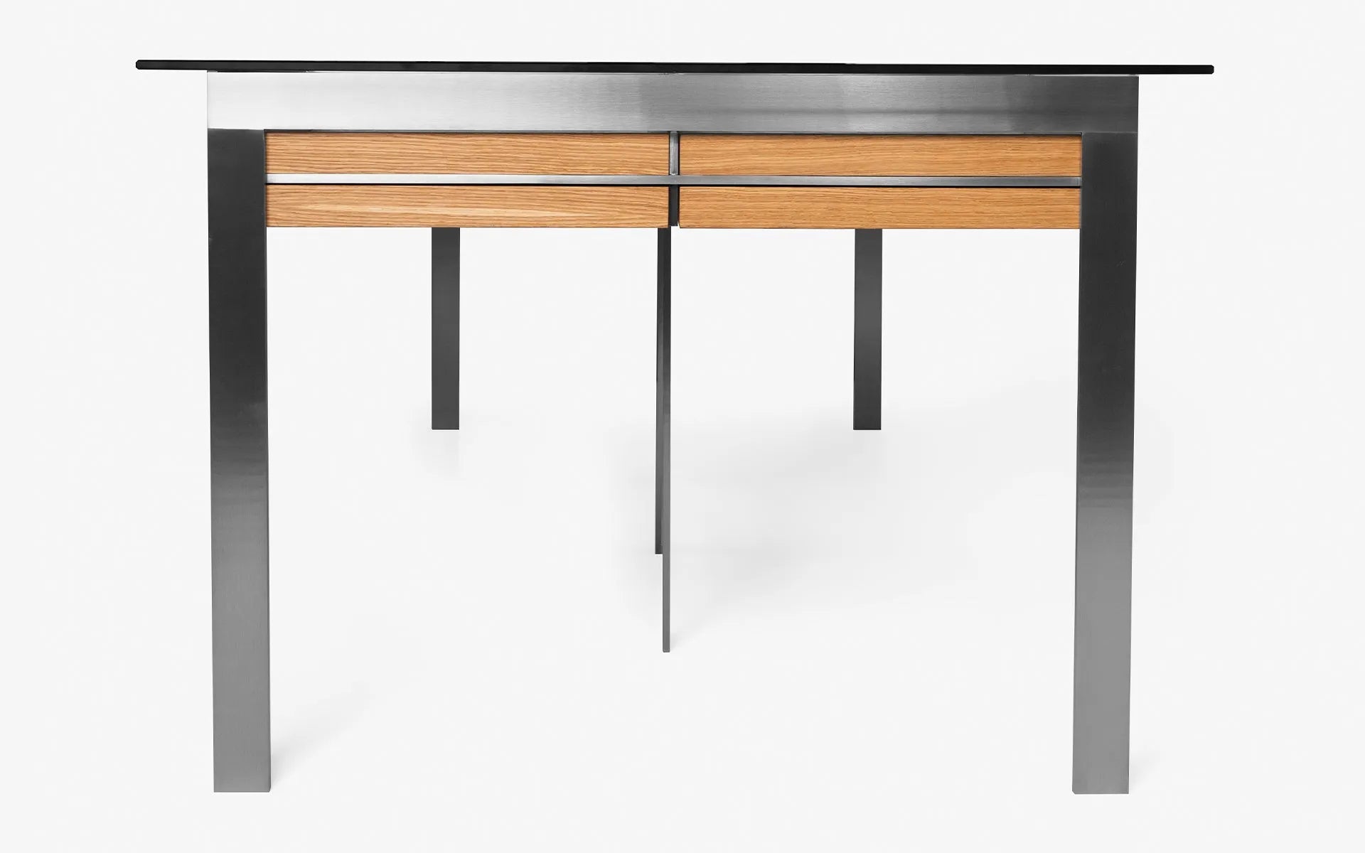 Buredo Glass-Top Drawer Showcase Table