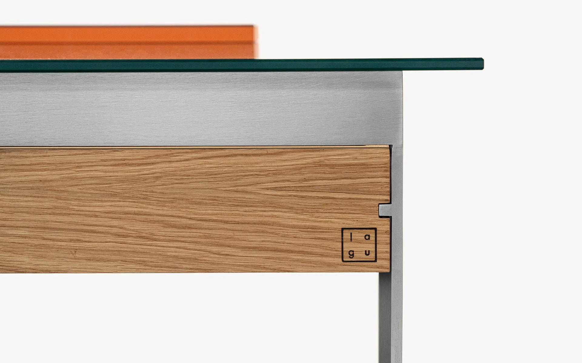 Buredo Glass-Top Drawer Showcase Table