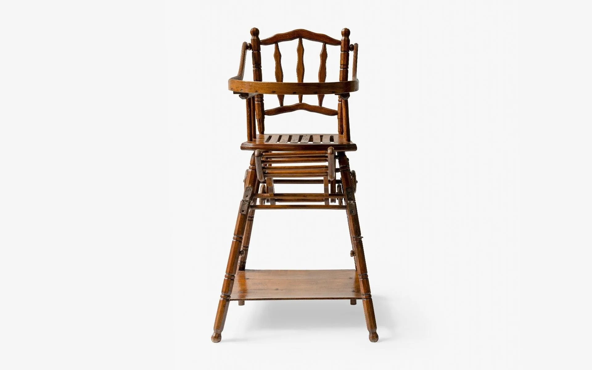 Antique Baby's High Convertible Chair - laguglobal
