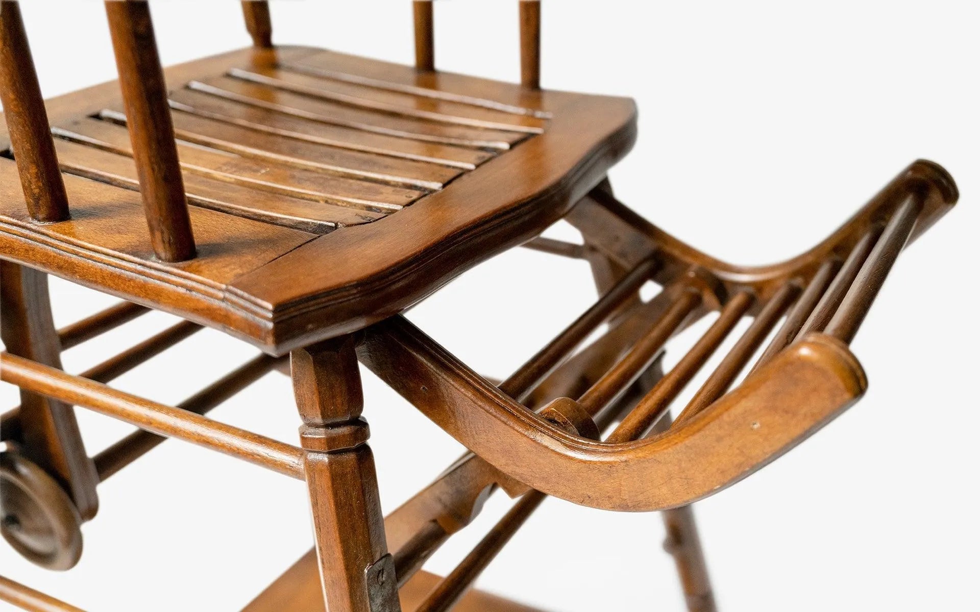 Antique Baby's High Convertible Chair - laguglobal