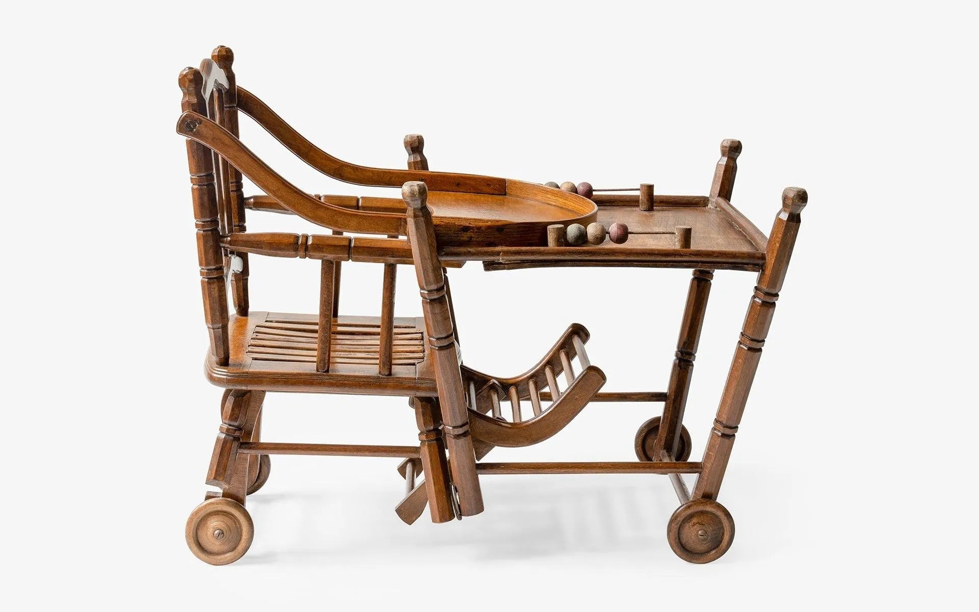 Antique Baby's High Convertible Chair - laguglobal