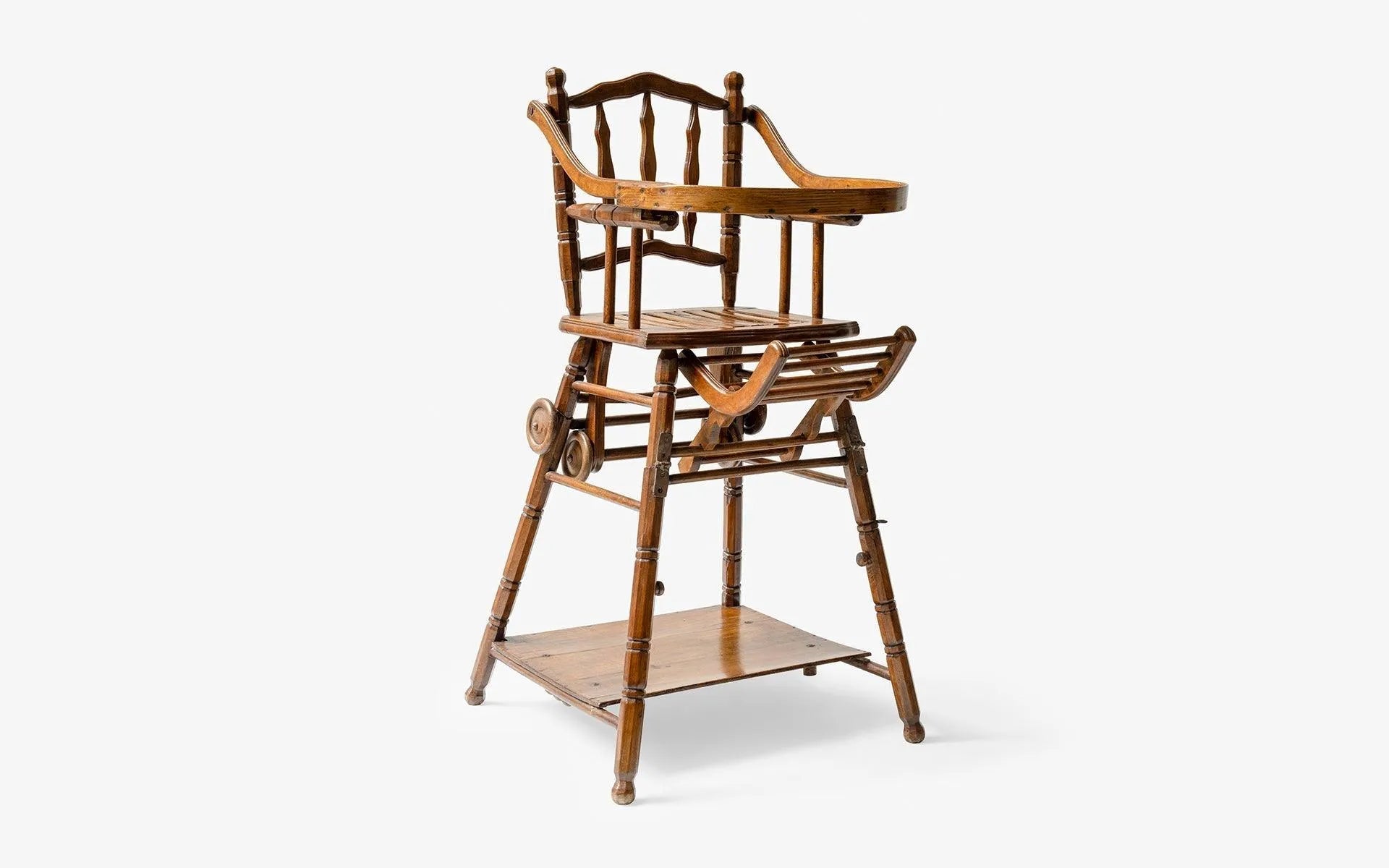 Antique Baby's High Convertible Chair - laguglobal