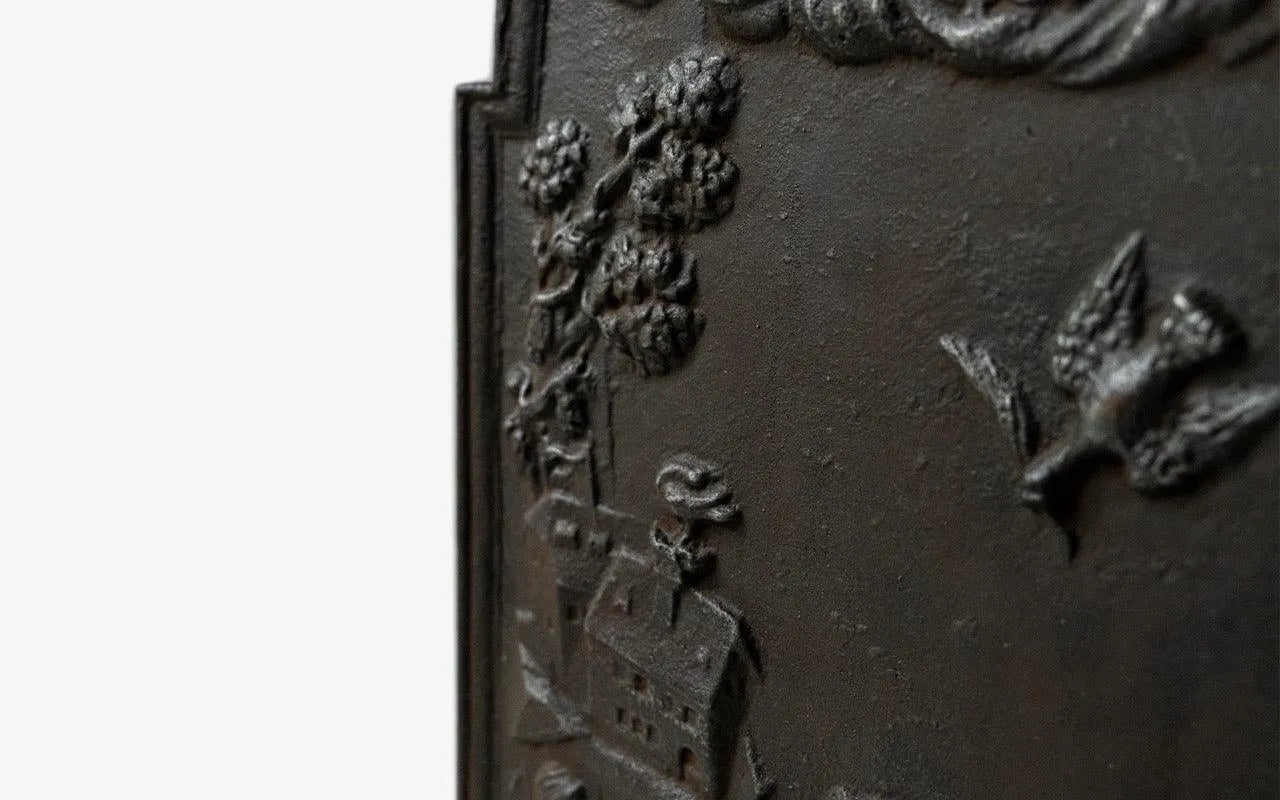 Antique Cast Iron Fireplace Relief - laguglobal