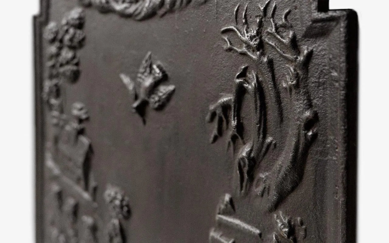 Antique Cast Iron Fireplace Relief - laguglobal