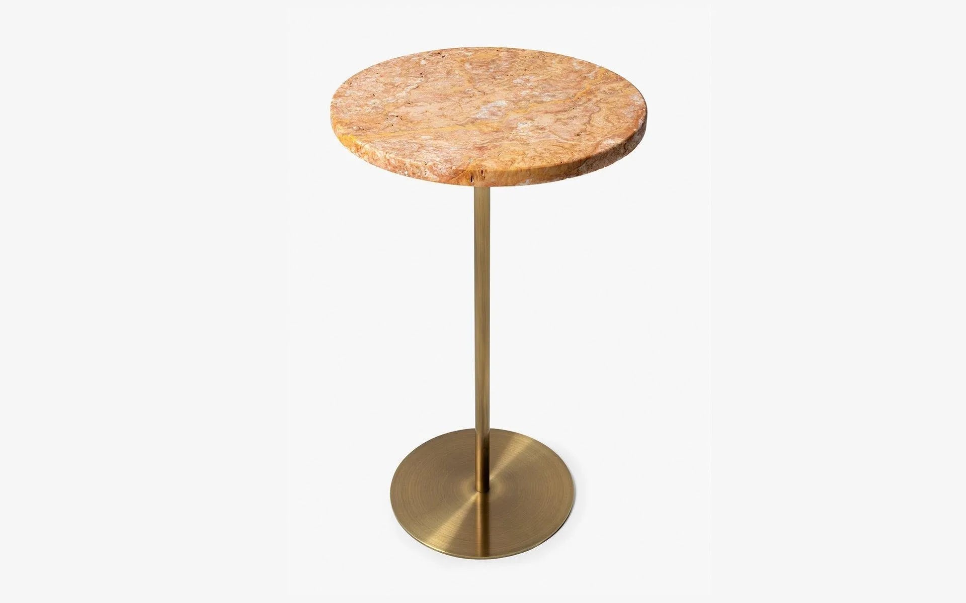 Basic Side Table Limited Edition Golden Traverten - laguglobal