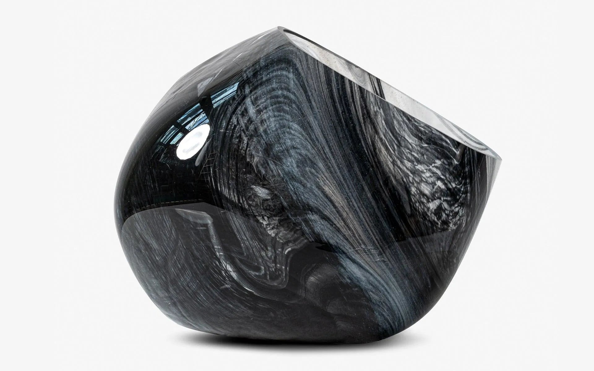 Black Blown Glass Vase No:1 - laguglobal
