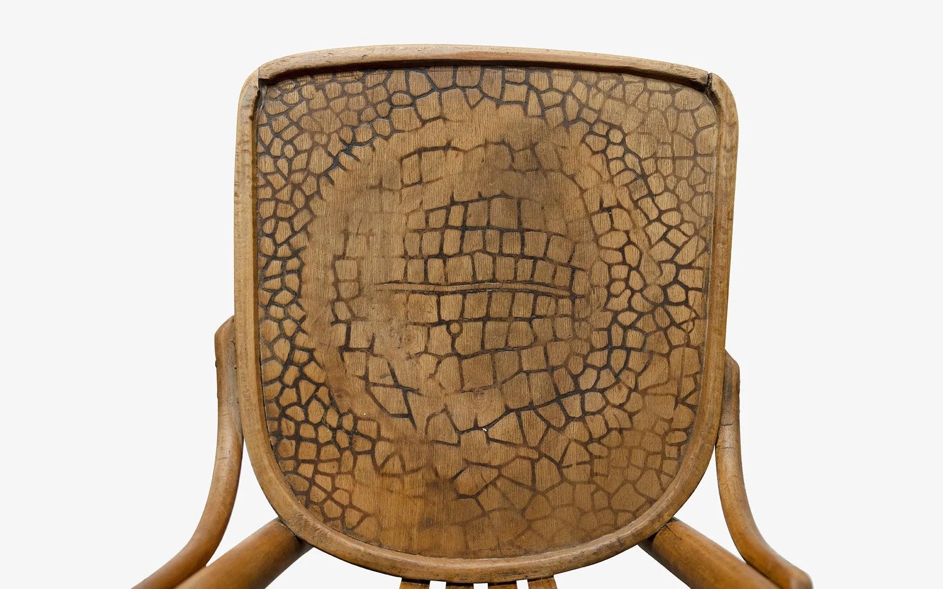 Cracked-looking Vintage Thonet Chair - laguglobal