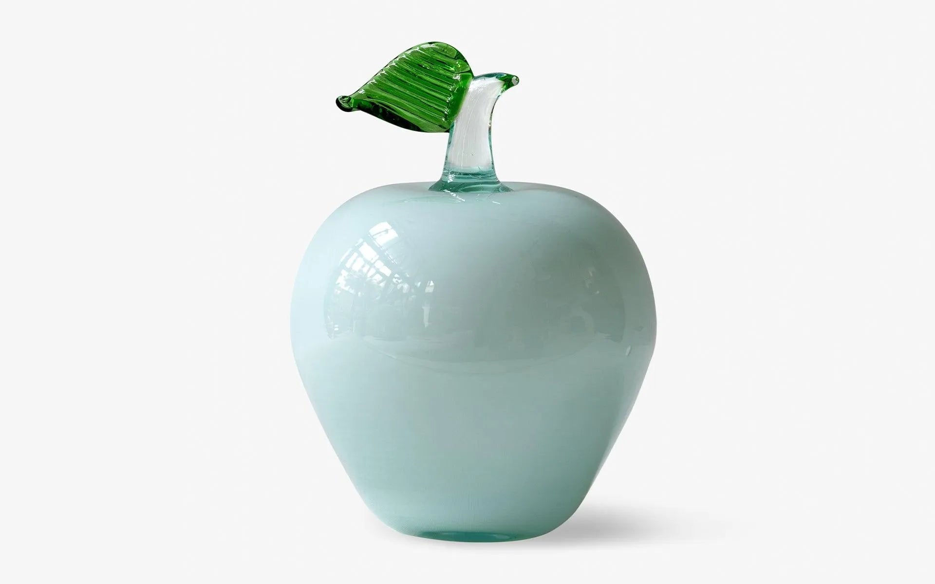 Decorative Ice Blue Glass Apple - lagu - Decorative Object