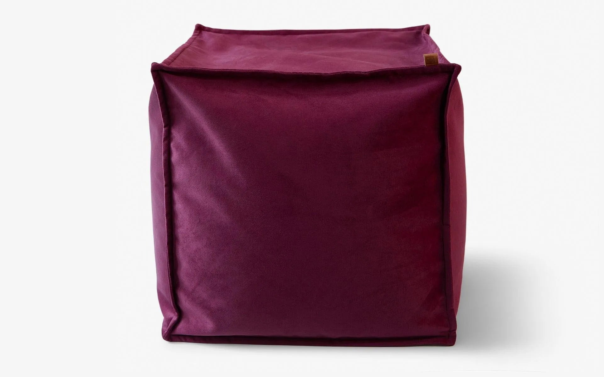 Natur Pouf Burgundy