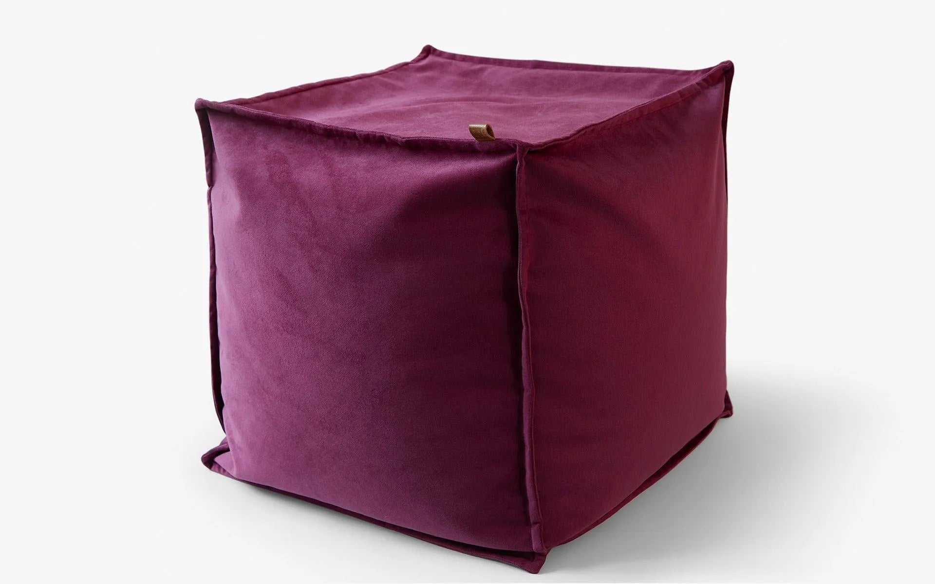 Natur Pouf Burgundy