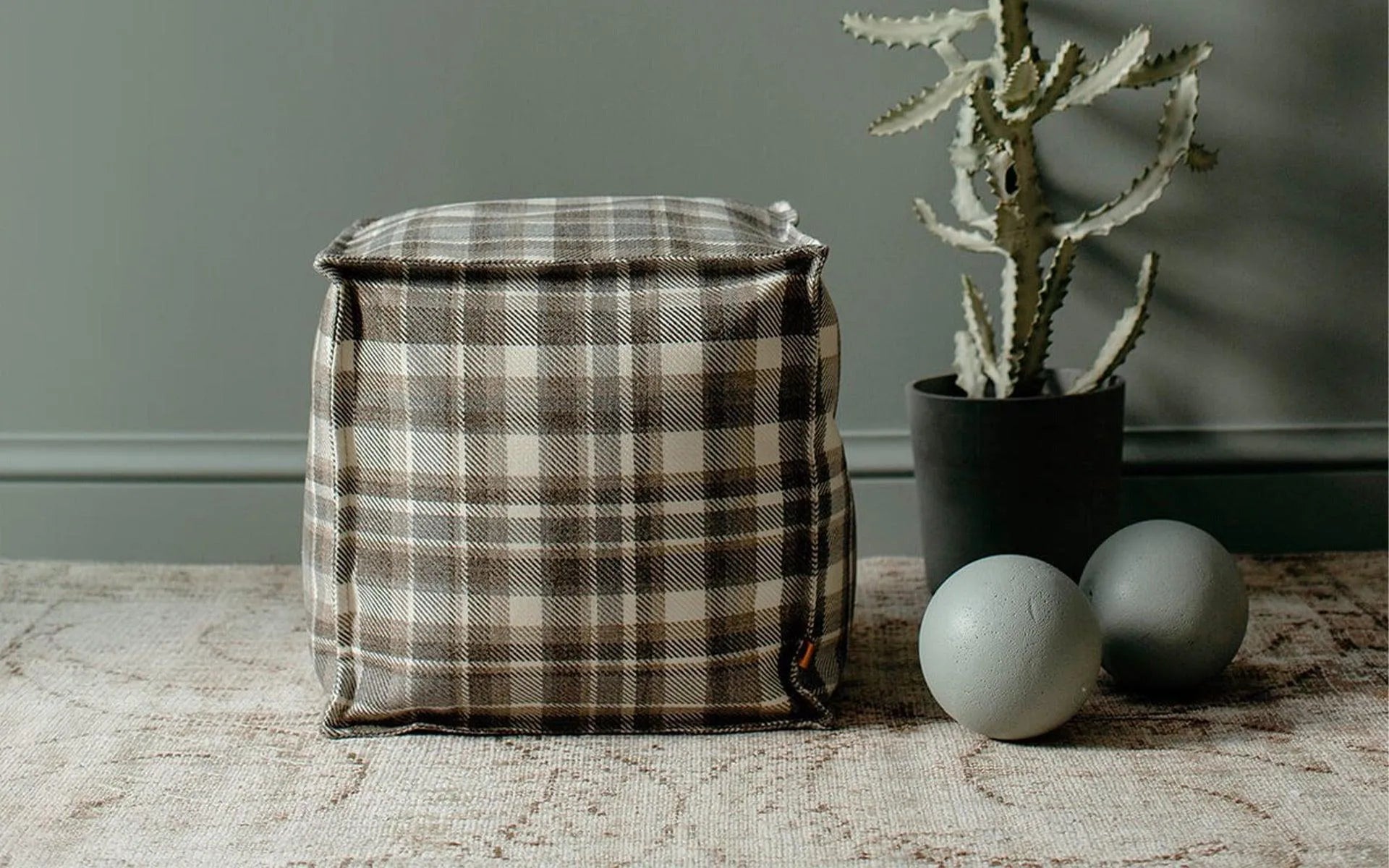 Natur Pouf Plaid