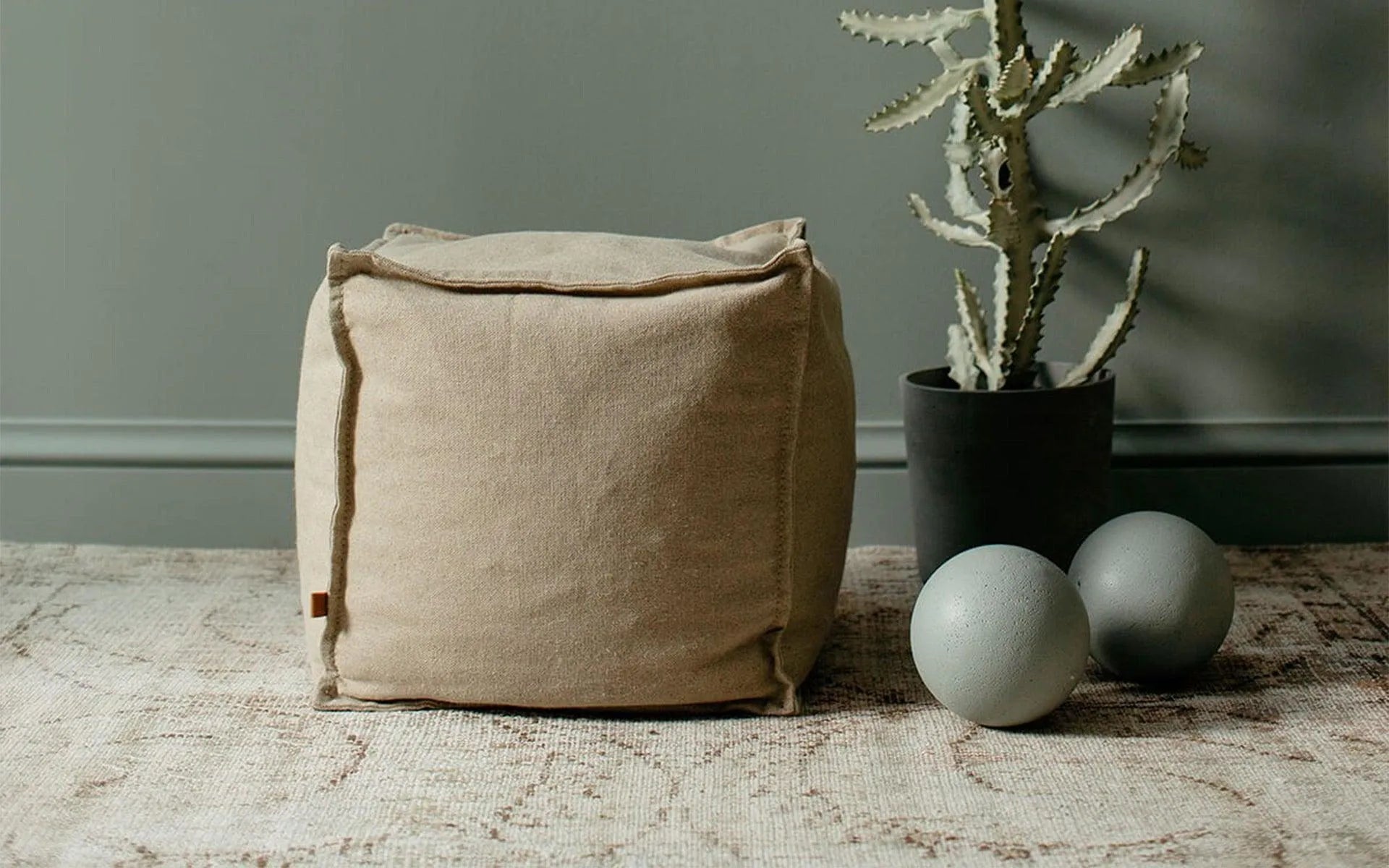 Natur Pouf Cream