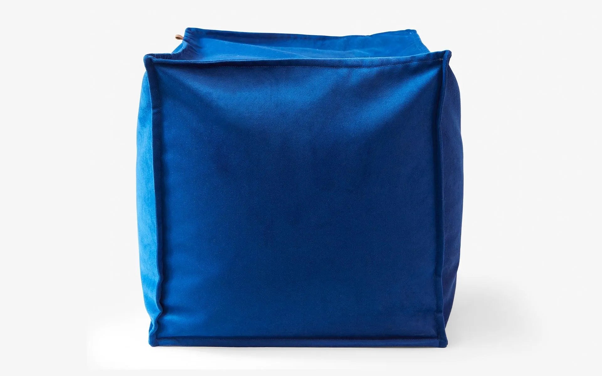 Natur Pouf Navy Blue