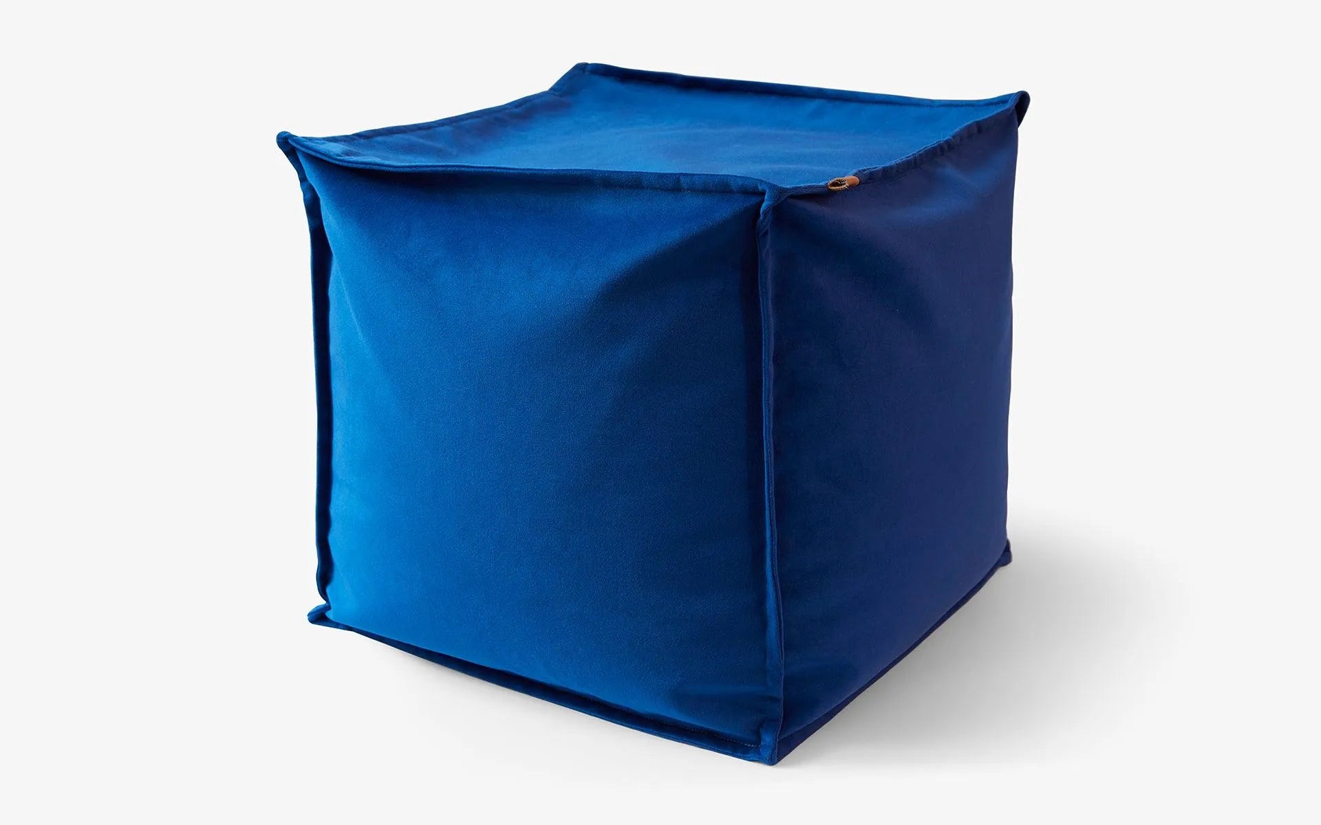 Natur Pouf Navy Blue