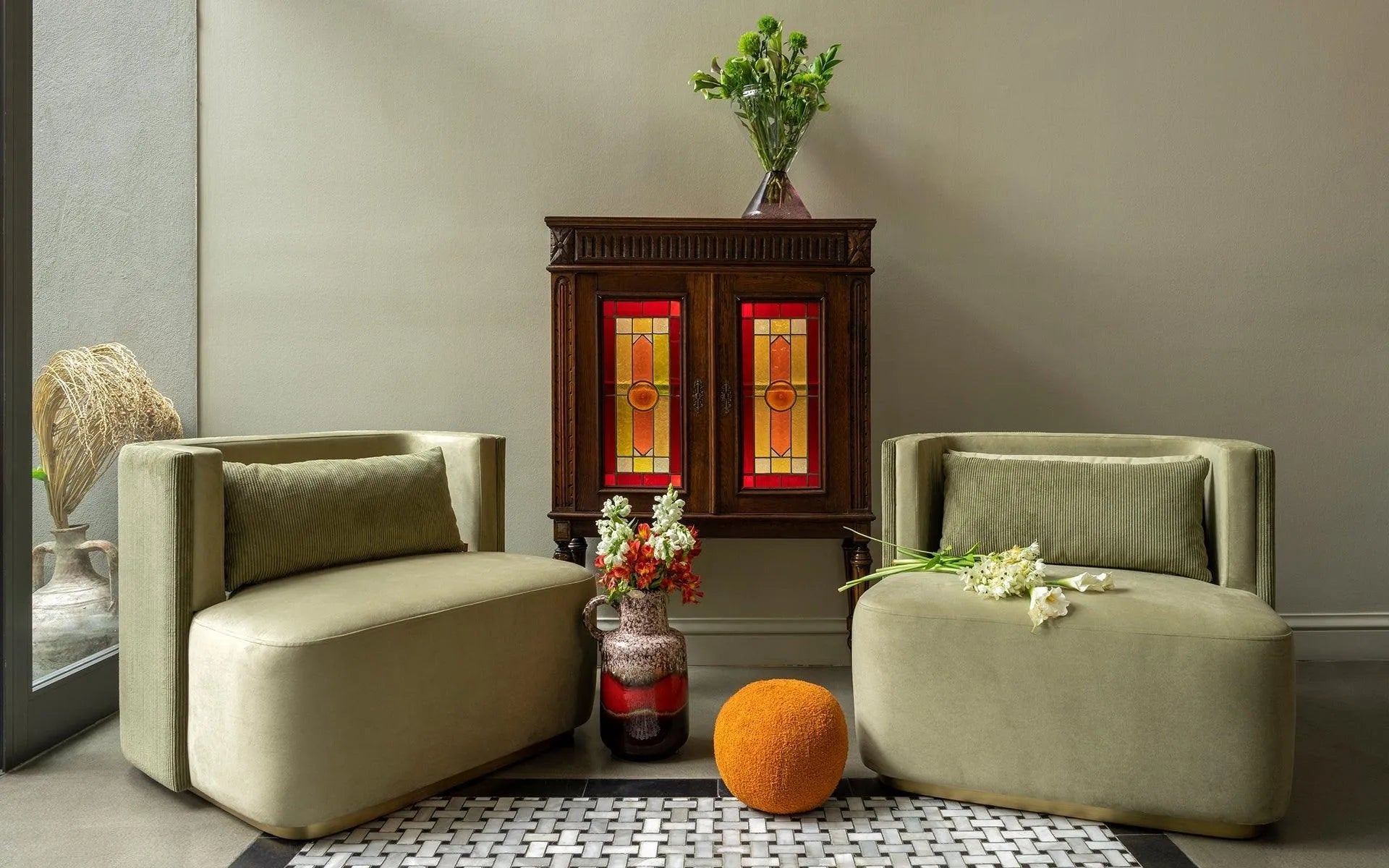 Papillonne Armchair Light Green - laguglobal