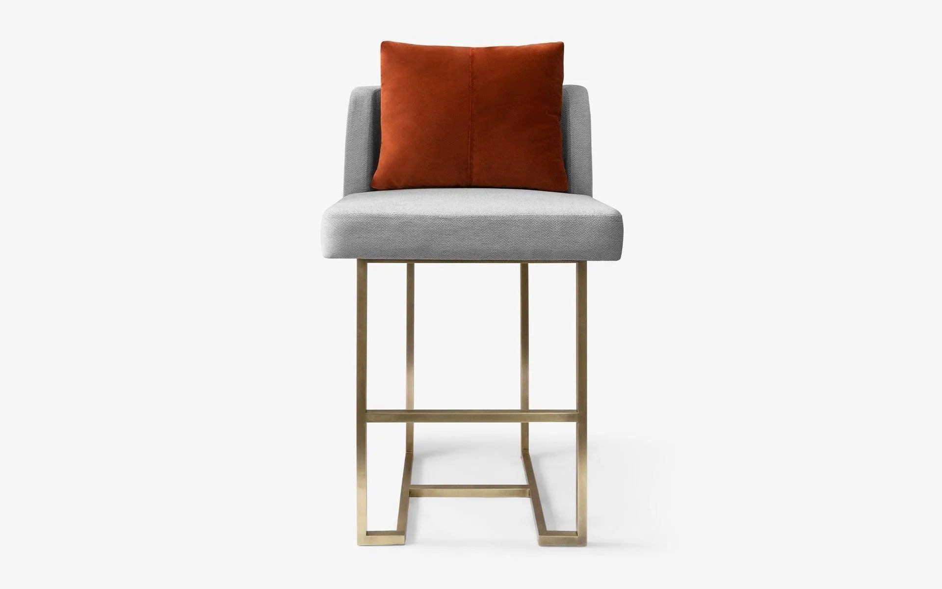 Papillonne Bar Chair Without Armrest Grey - laguglobal