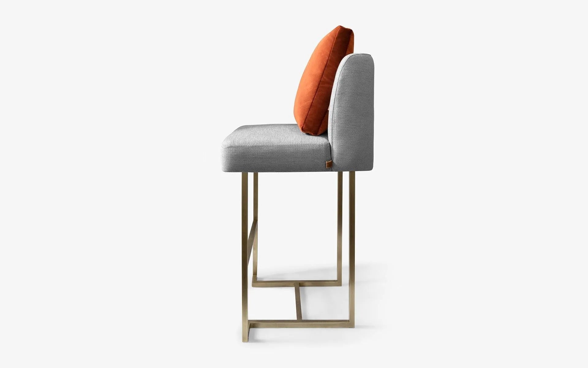 Papillonne Bar Chair Without Armrest Grey - laguglobal