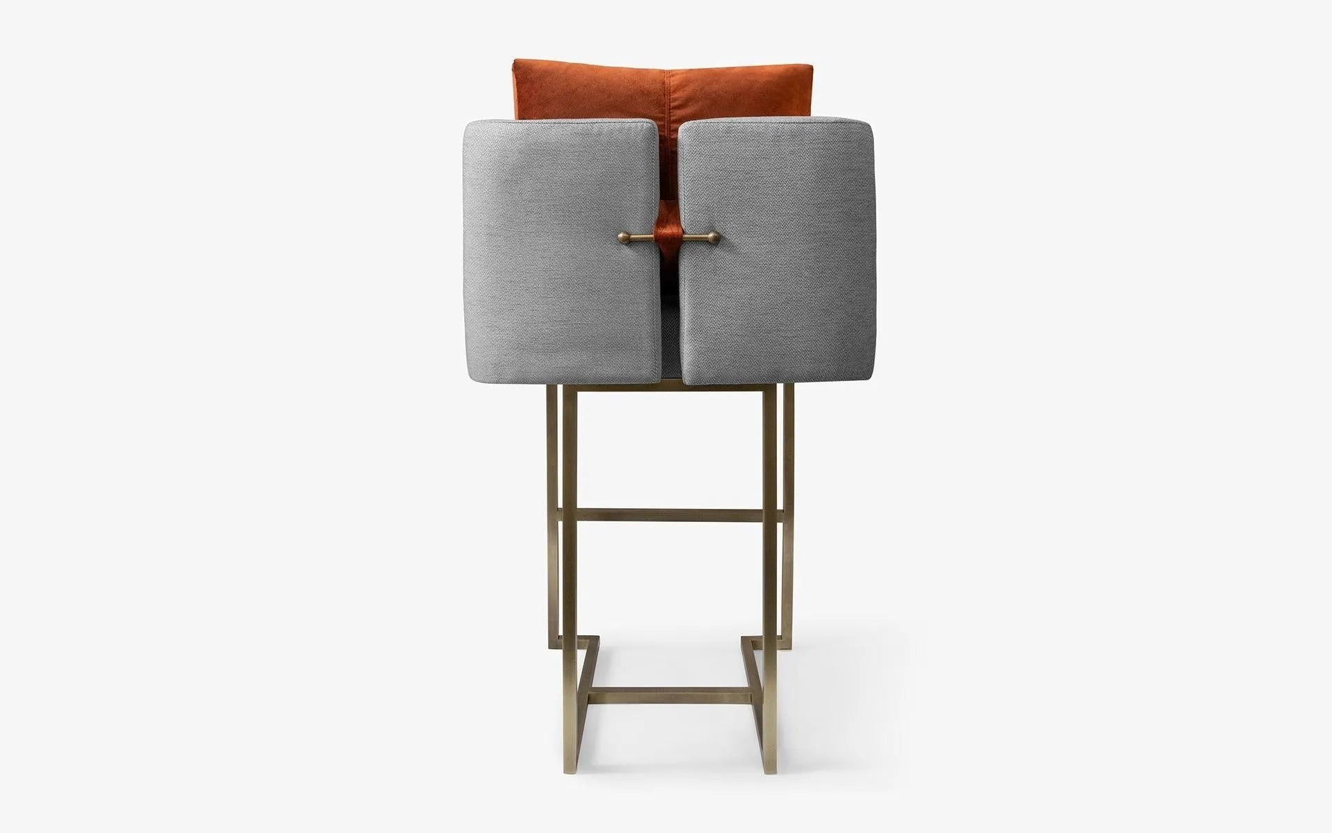 Papillonne Bar Chair Without Armrest Grey - laguglobal