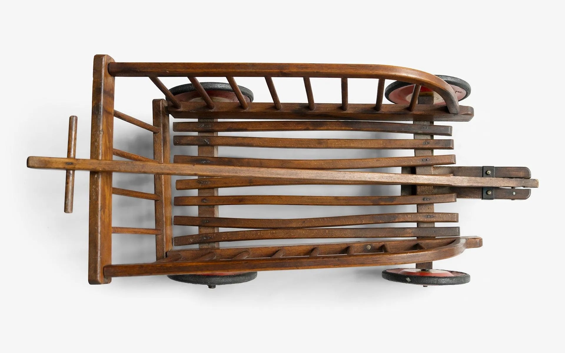 Vintage Wooden Wheeled Toy Cart Wagon - laguglobal