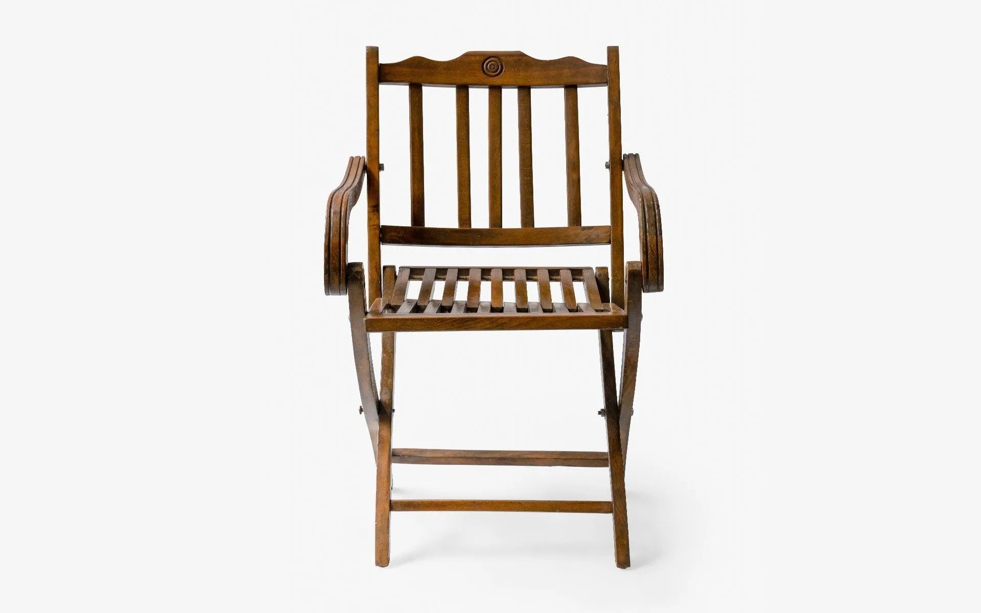 Vitage Wooden Folding Garden Chair - laguglobal