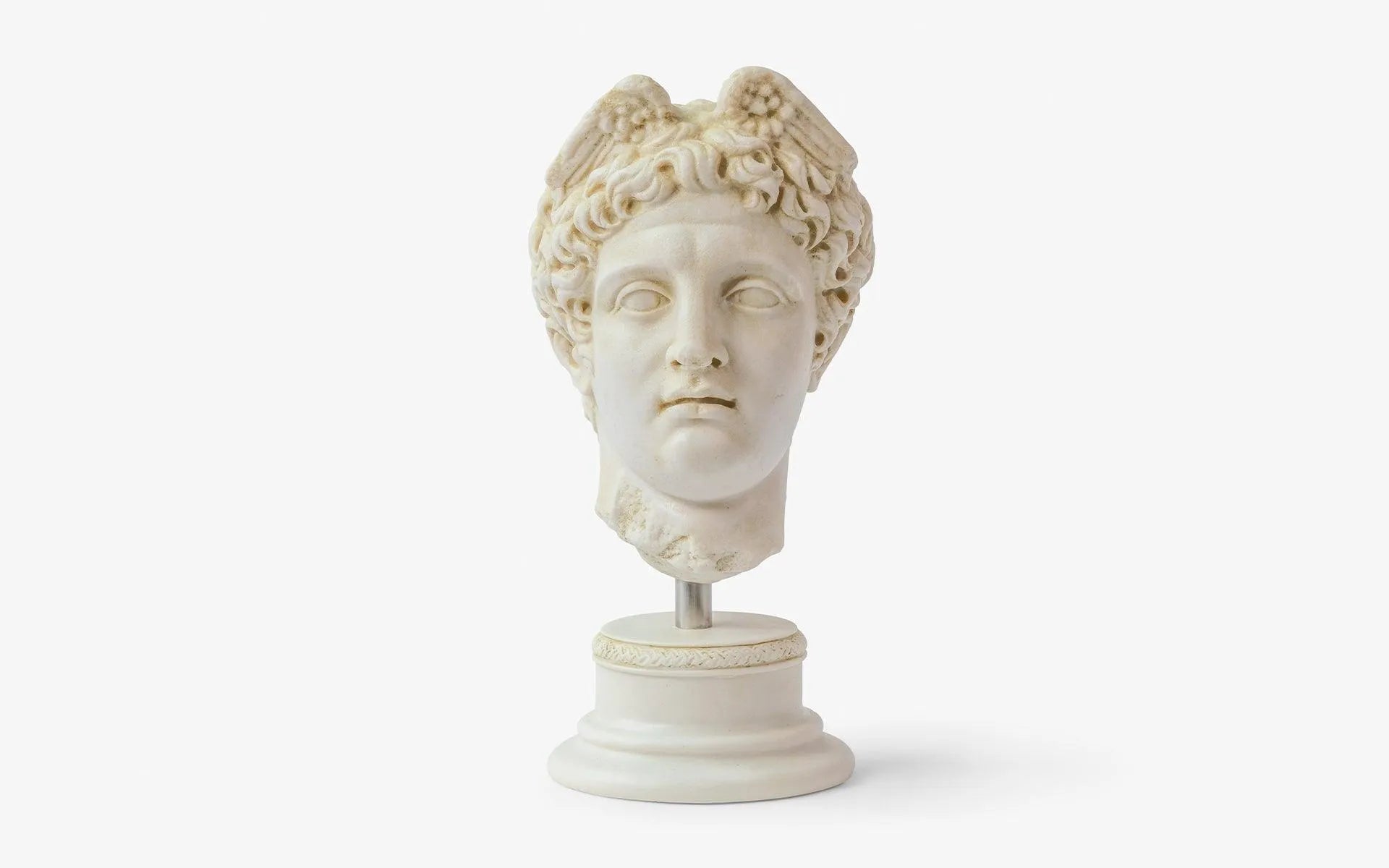Winged Head Of Hermes White - laguglobal