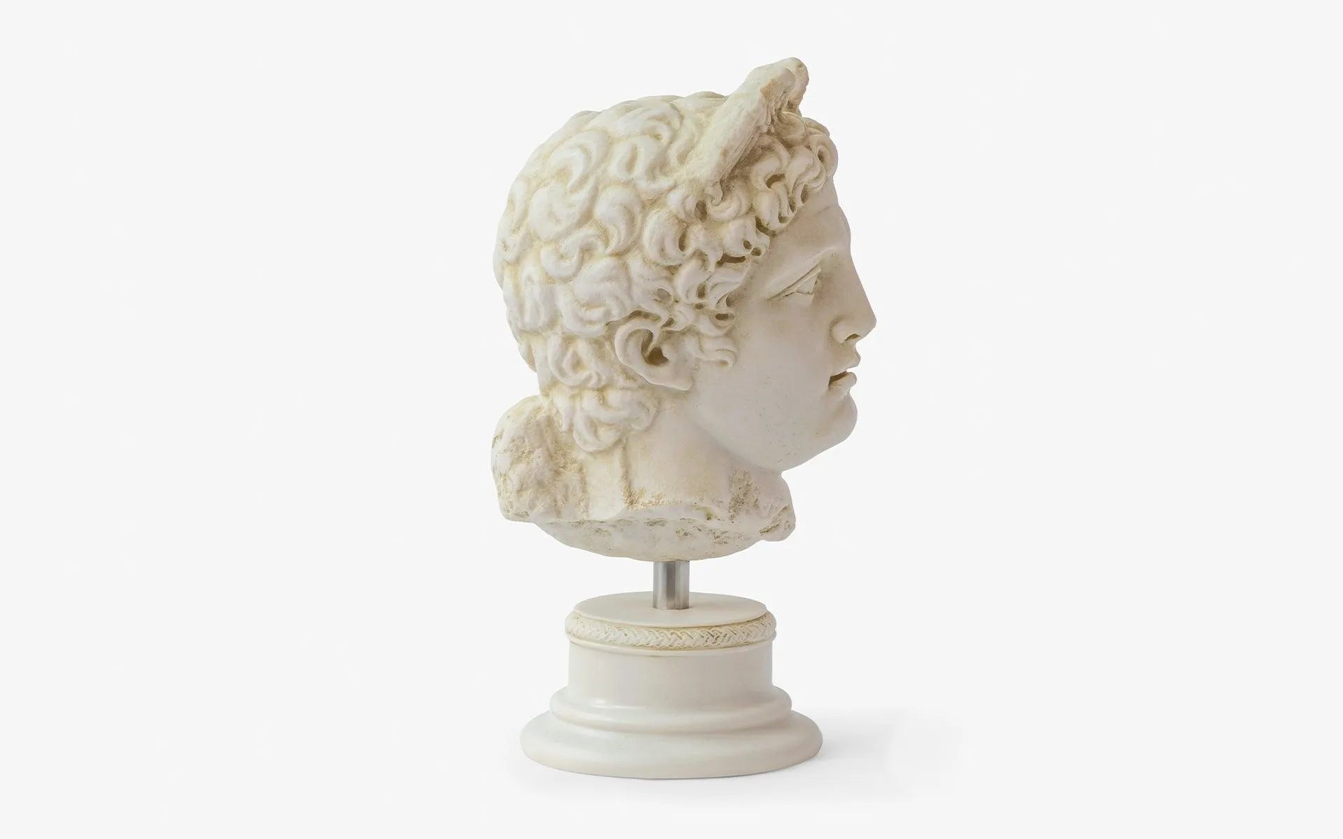 Winged Head Of Hermes White - laguglobal