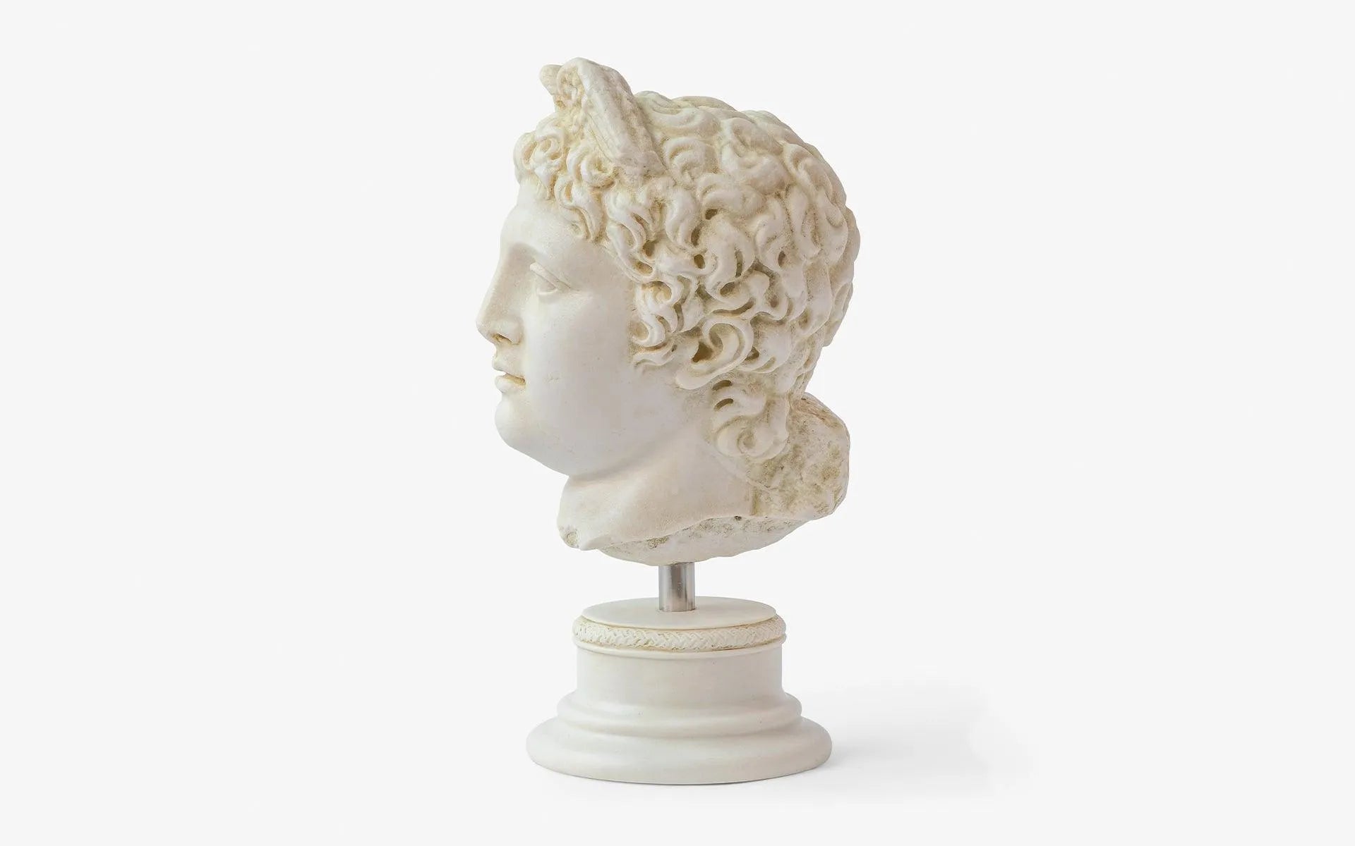 Winged Head Of Hermes White - laguglobal