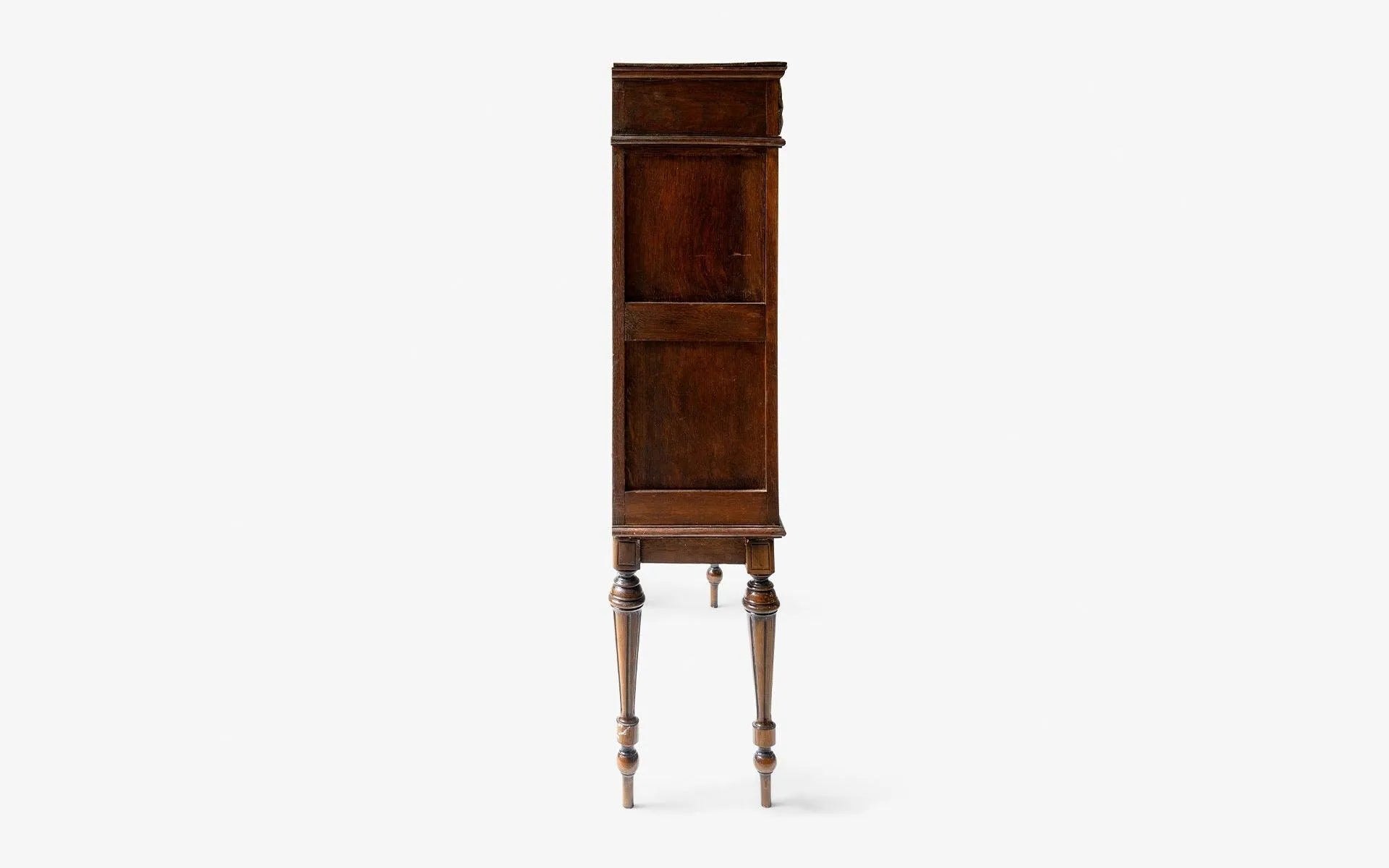 Wooden Vintage Buffet with Stained Glass - laguglobal