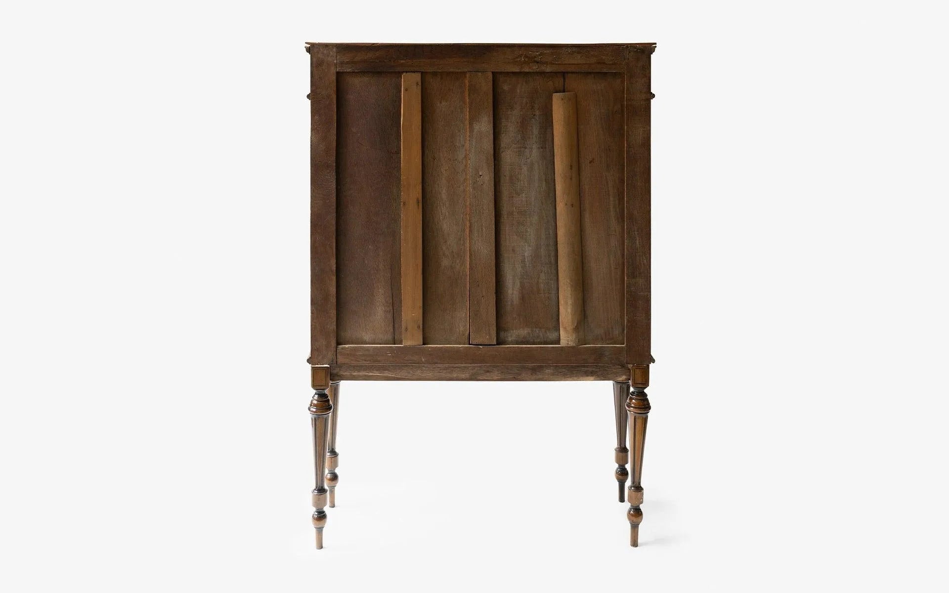 Wooden Vintage Buffet with Stained Glass - laguglobal
