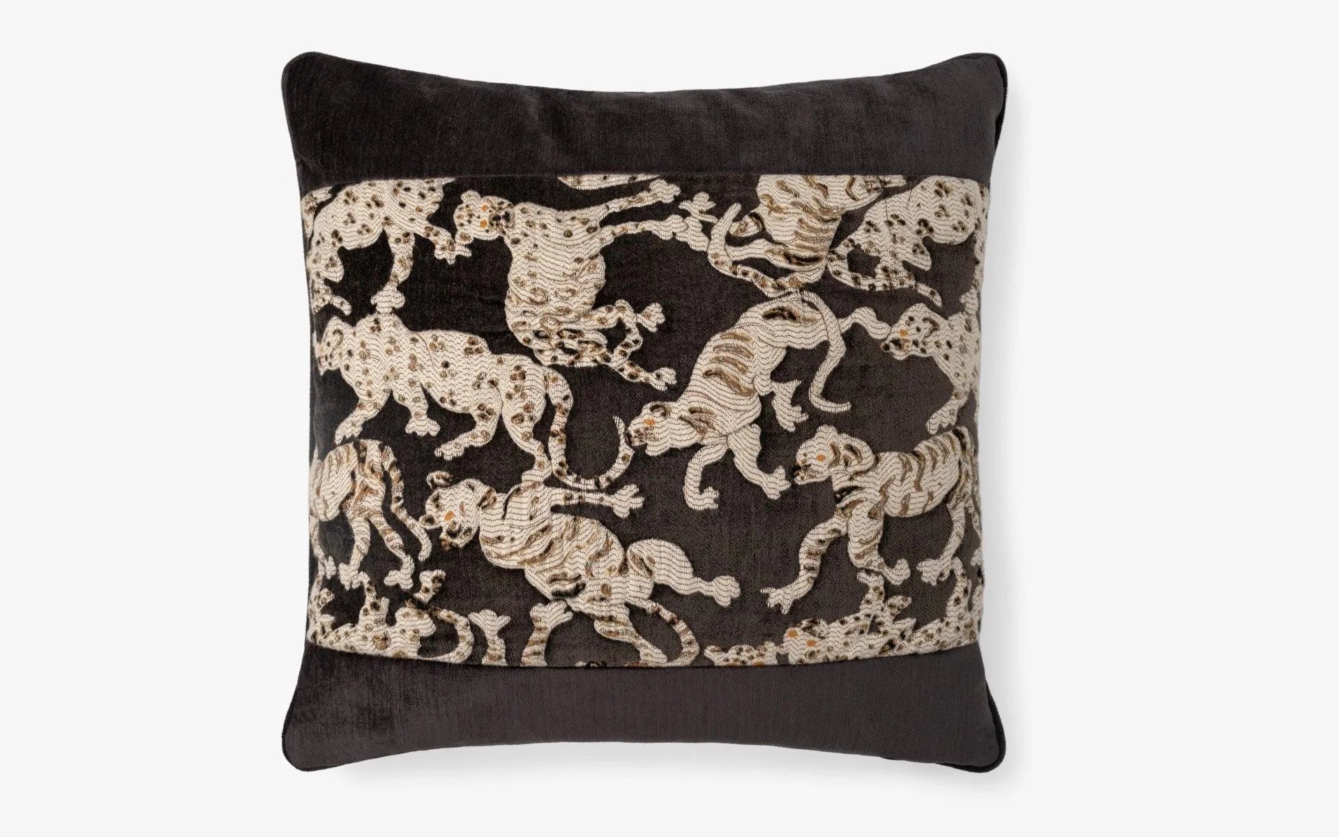 Woven Tiger Pattern Throw Pillow Small - laguglobal