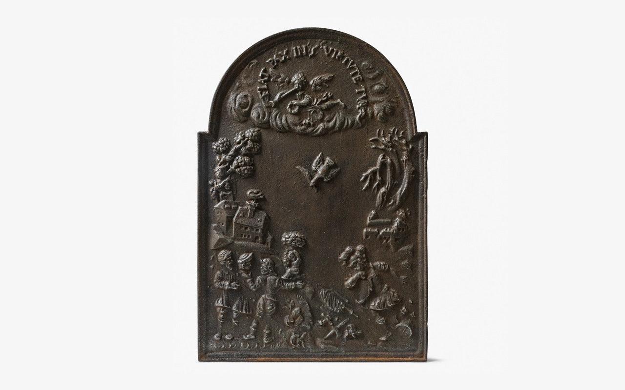 Antique Cast Iron Fireplace Relief - laguglobal