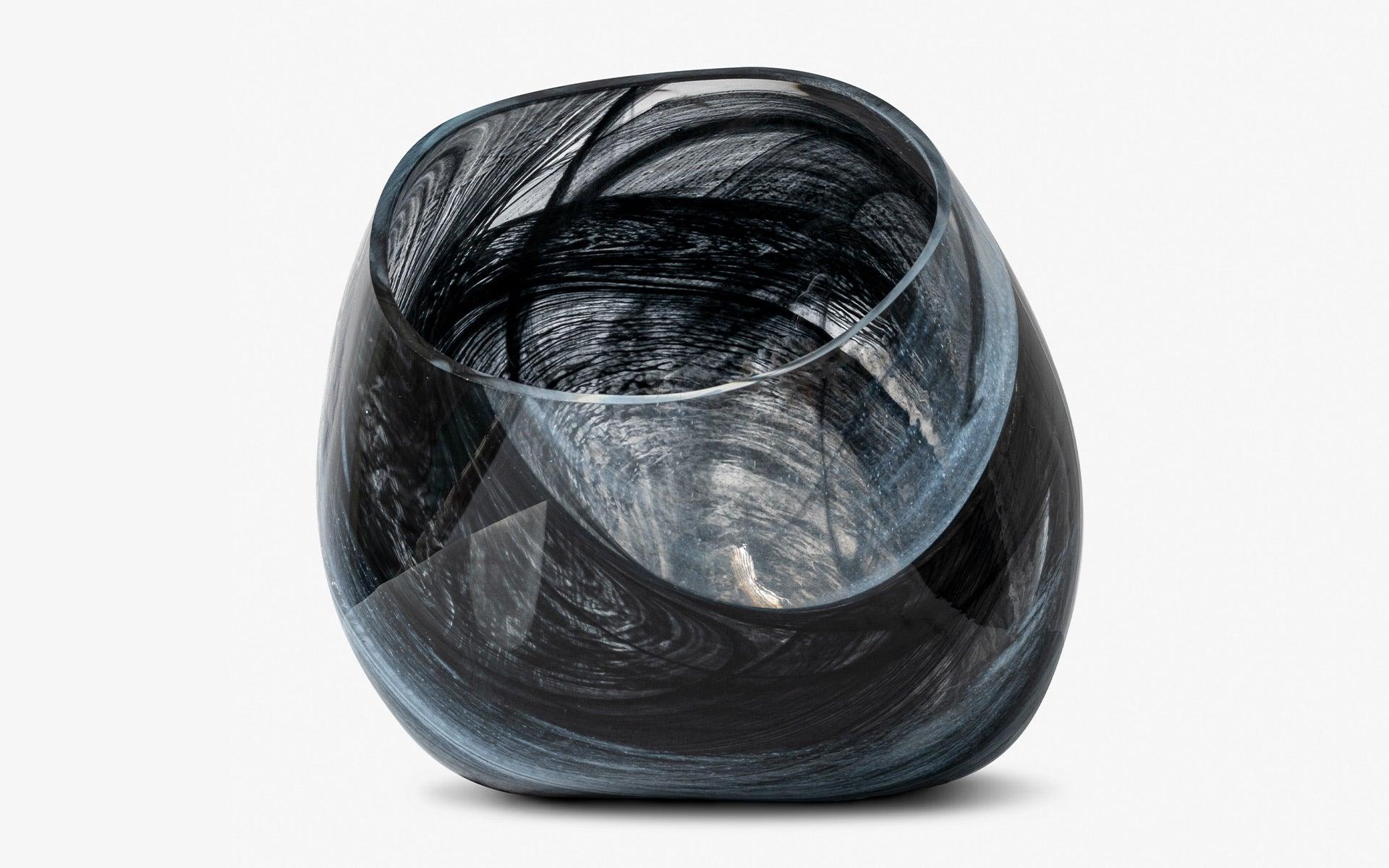 Black Blown Glass Vase No:1 - laguglobal