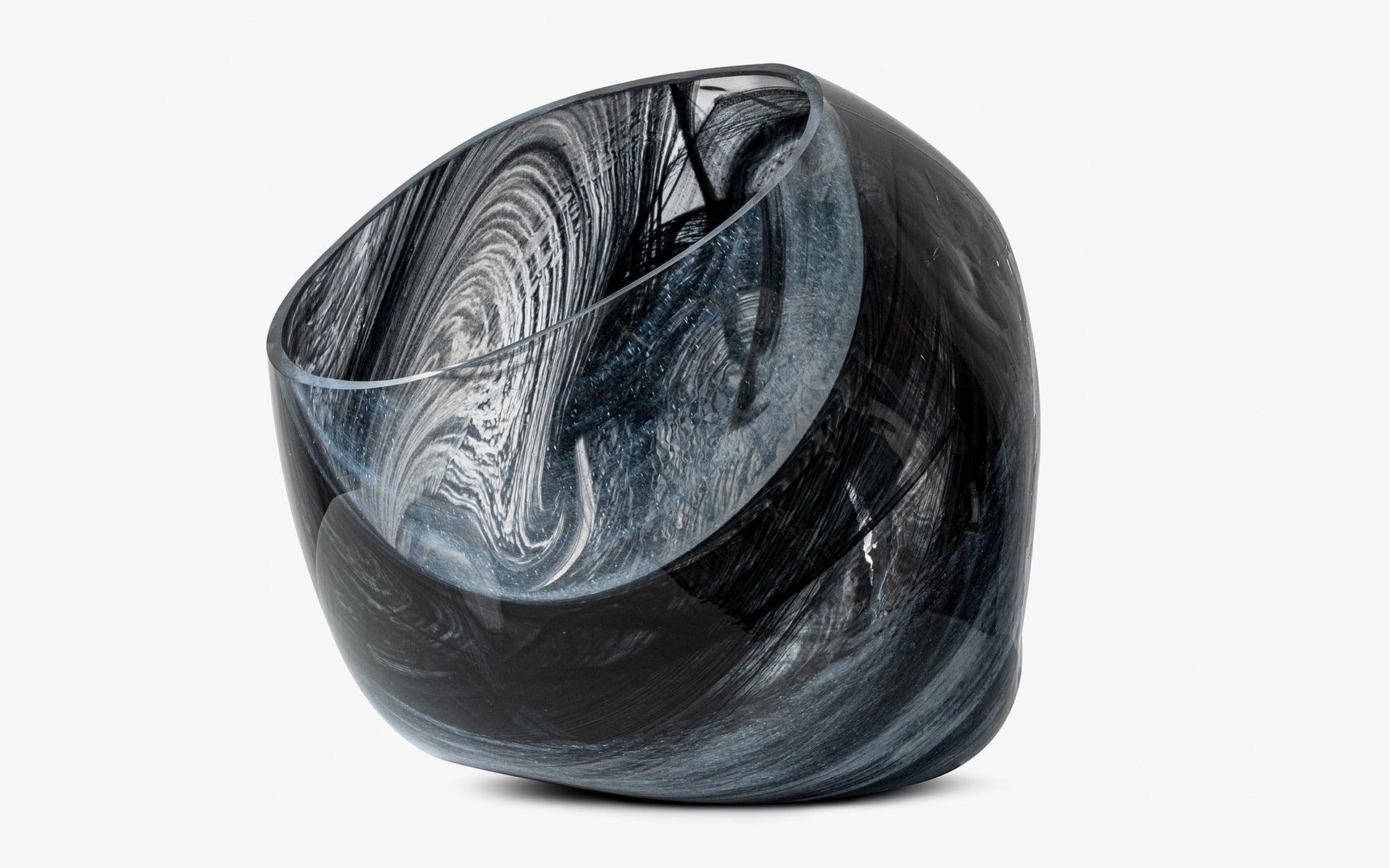 Black Blown Glass Vase No:1 - laguglobal