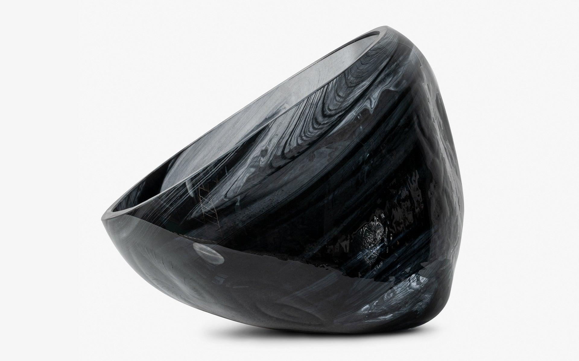 Black Blown Glass Vase No:2 - laguglobal