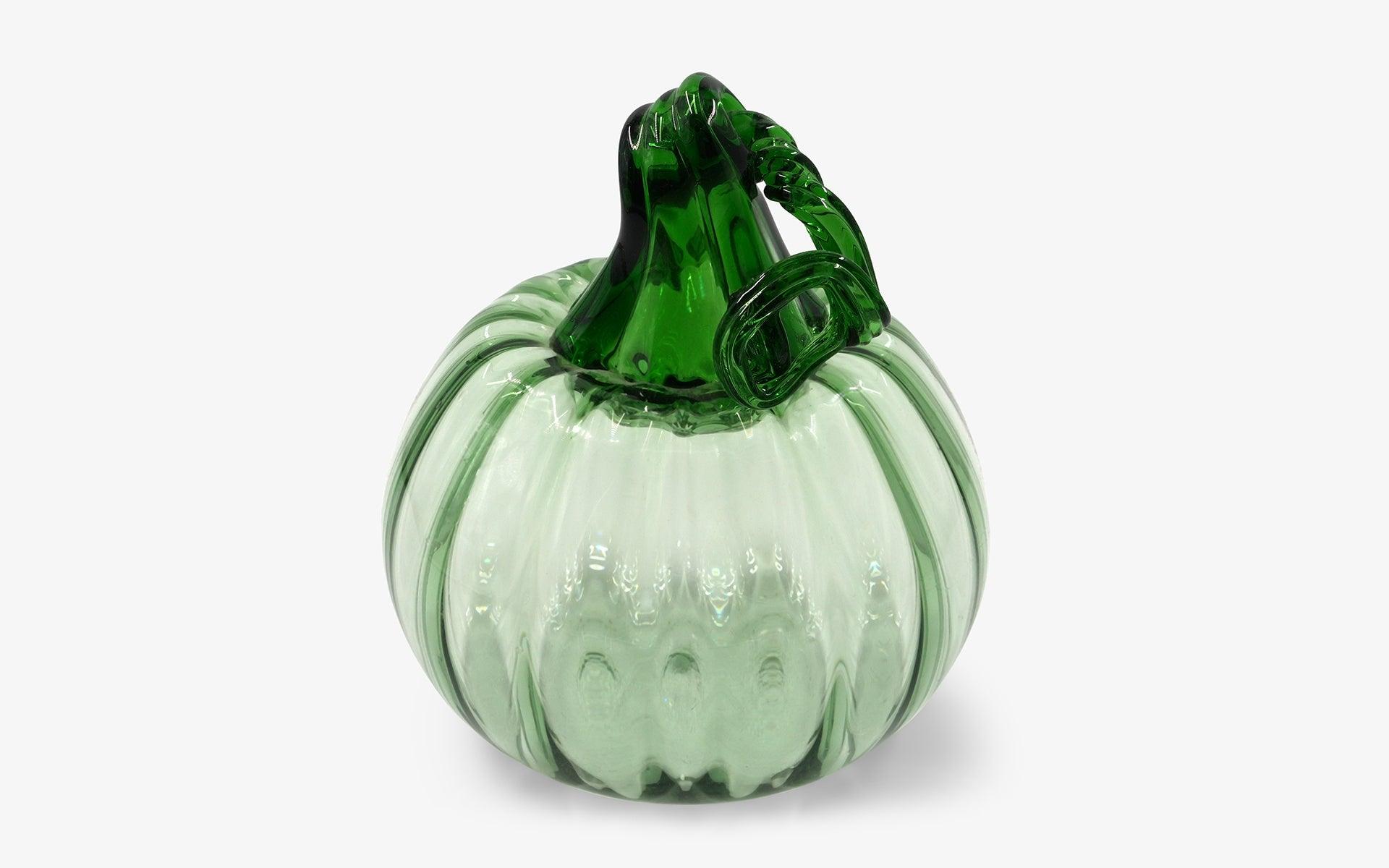 Decorative Green Clear Glass Pumpkin No: 1 - lagu - Decorative Object