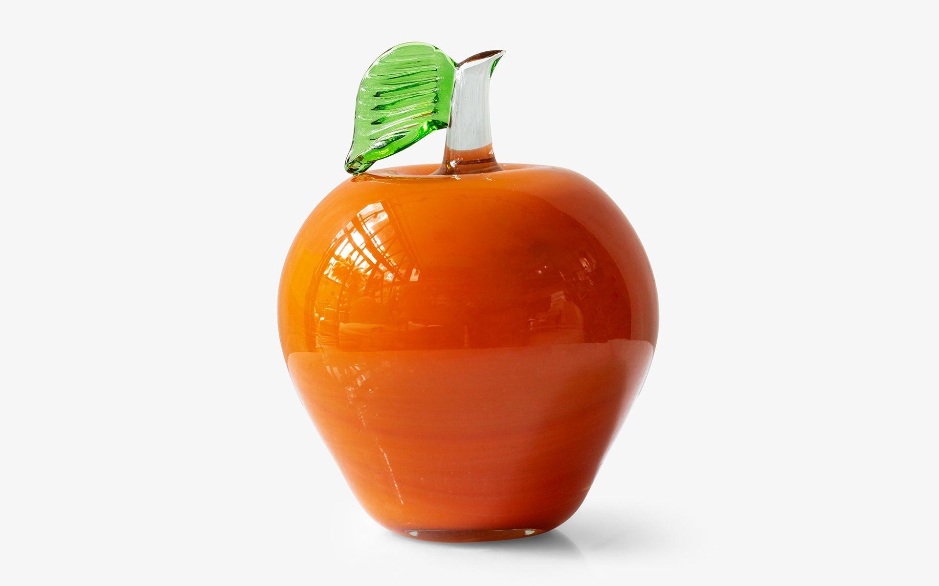 Decorative Orange Glass Apple - lagu - Decorative Object