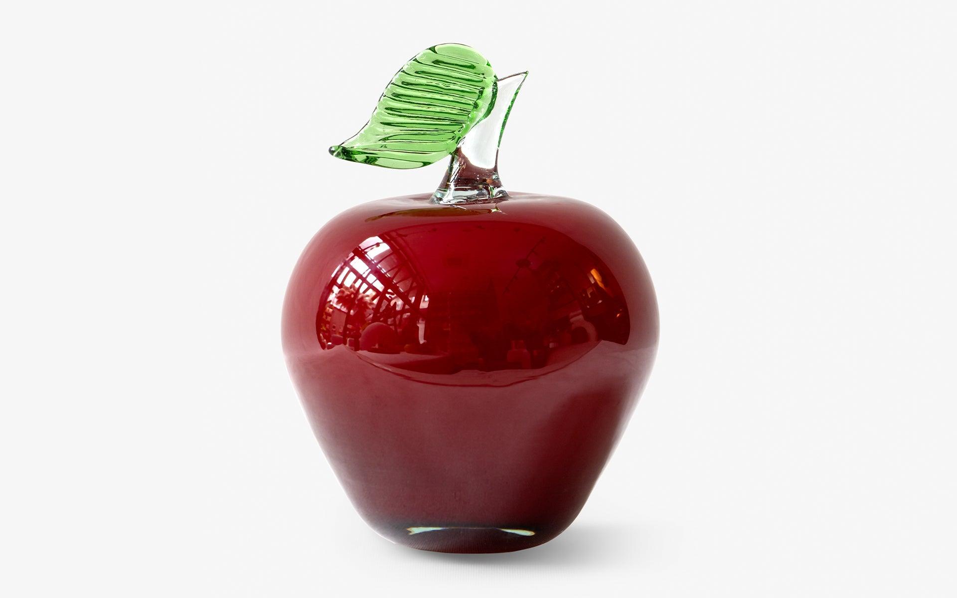 Decorative Red Glass Apple - lagu - Decorative Object