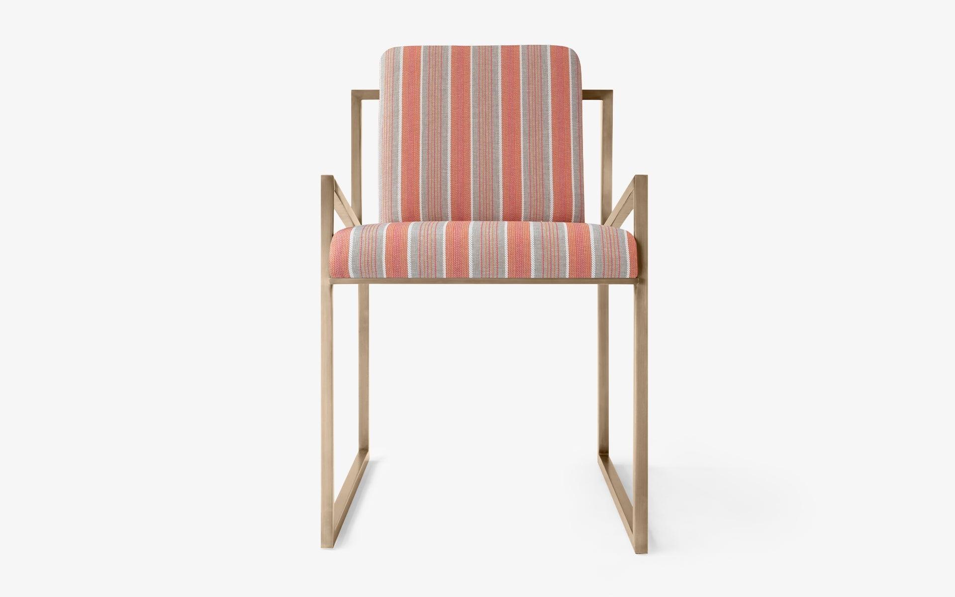 Famed Chair Grey Striped (Display) - laguglobal