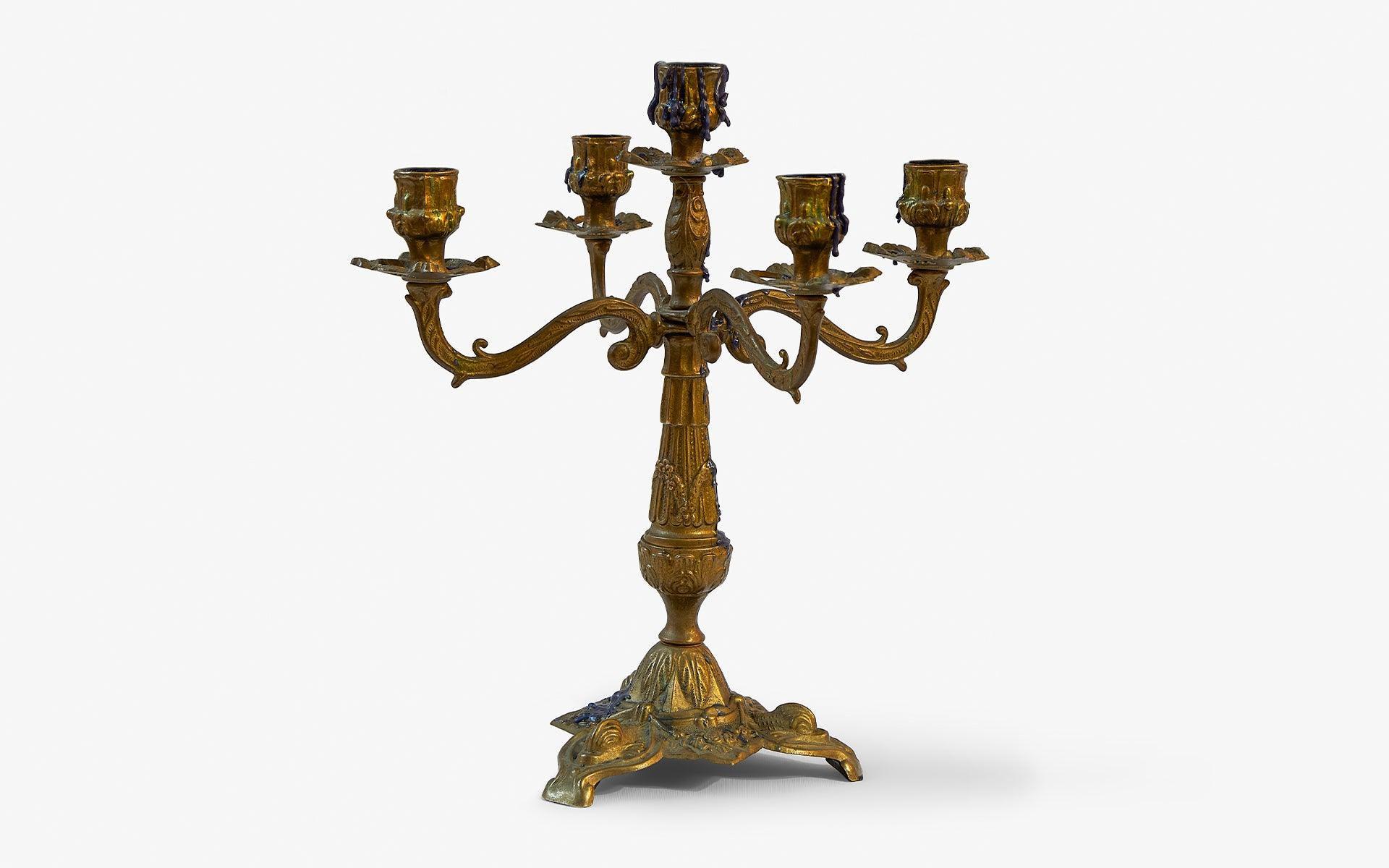 Gothic Candle Holders, Bronze Victorian Style, Altar Candles -   Singapore