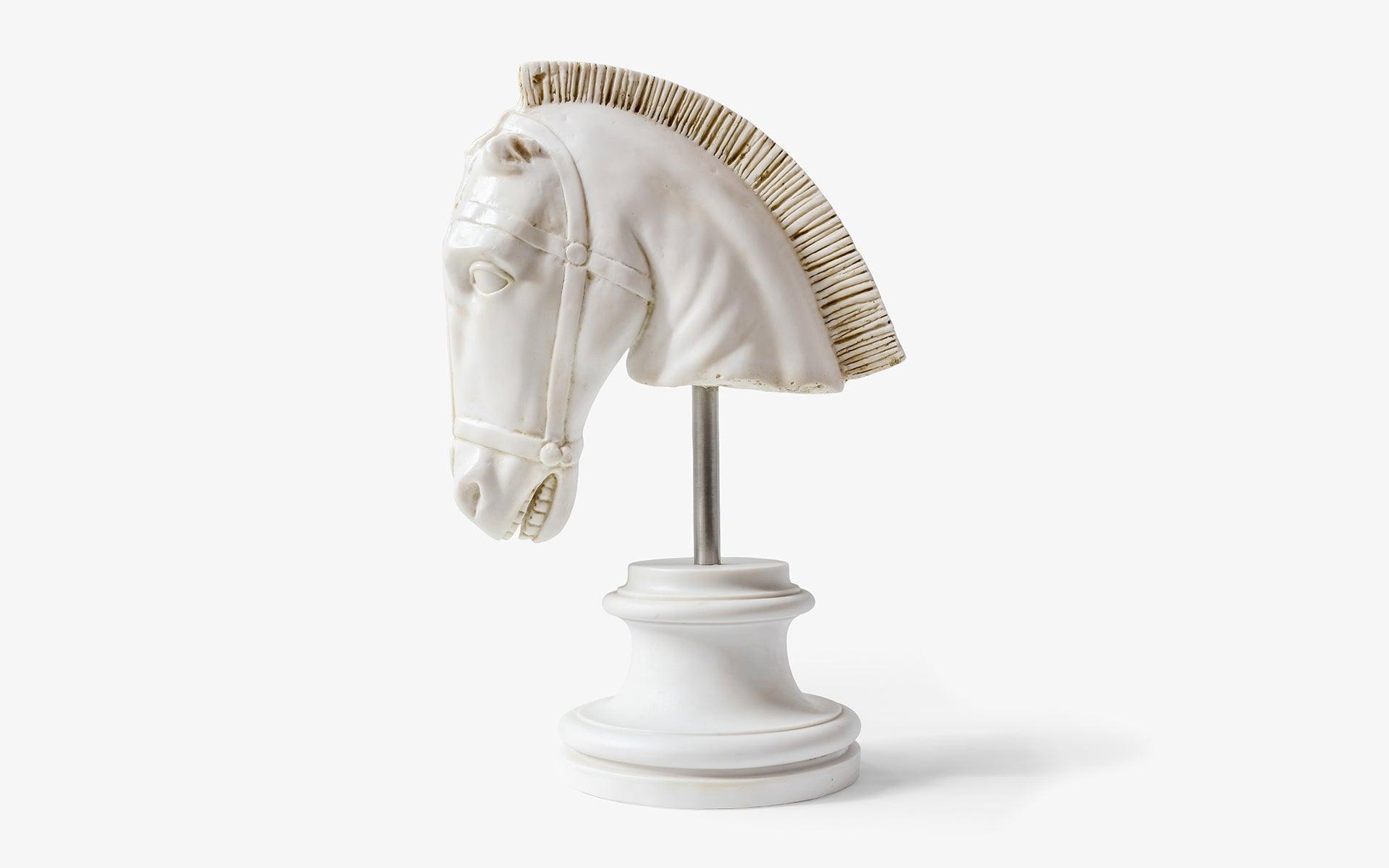 Horse Head Bust White - laguglobal