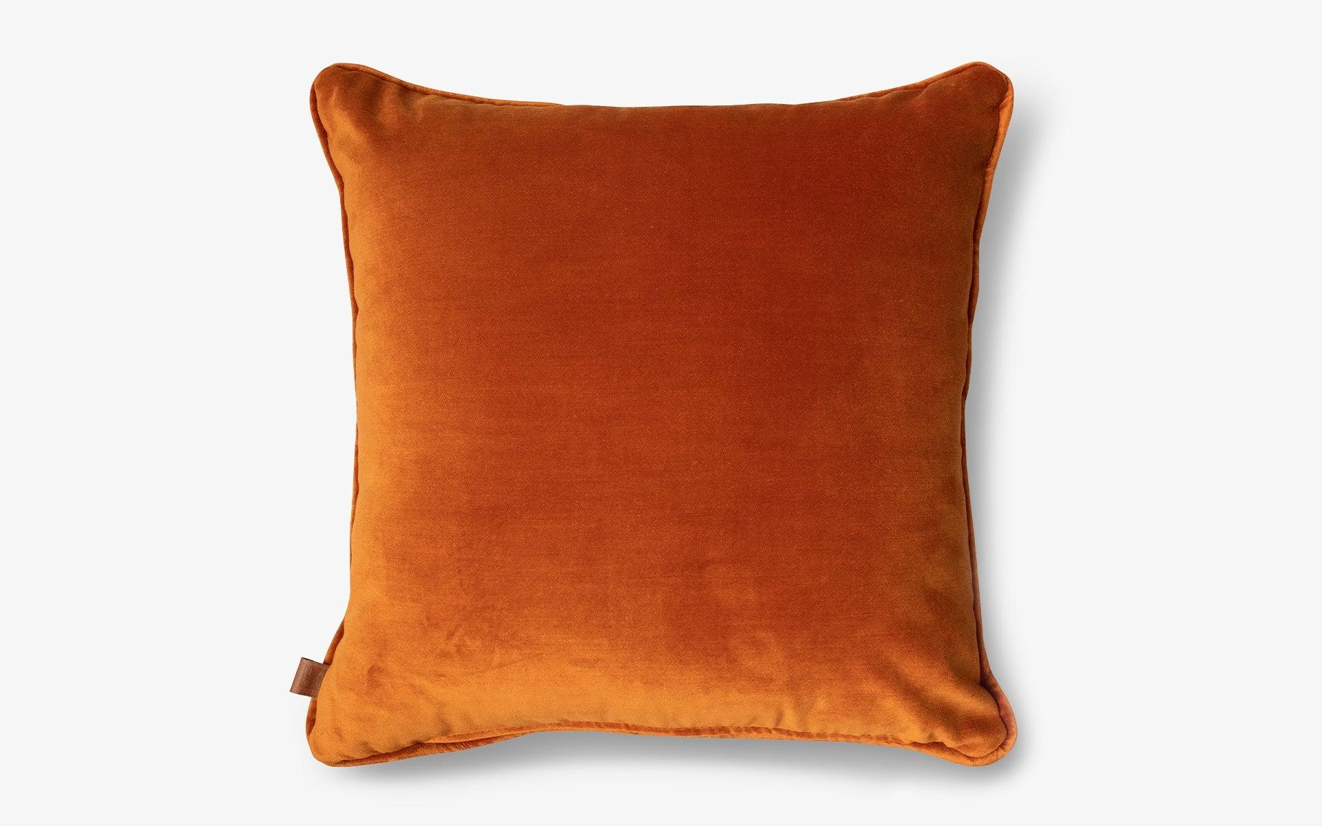 Orange-Green Zigzag Pattern Small Throw Pillow - lagu - Cushion