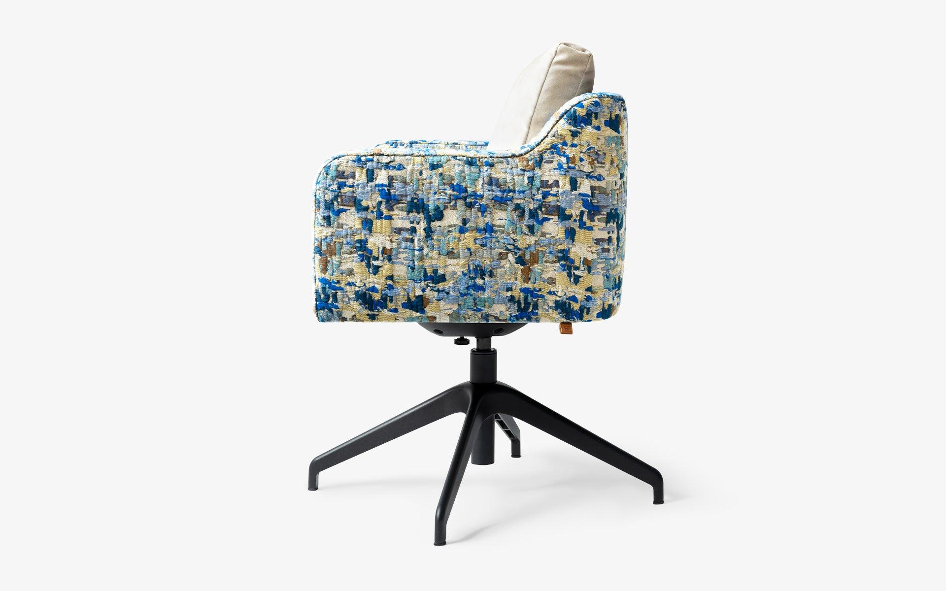 Papillonne Work Chair Blue Kenzo Without Wheels - lagu - Office Chair