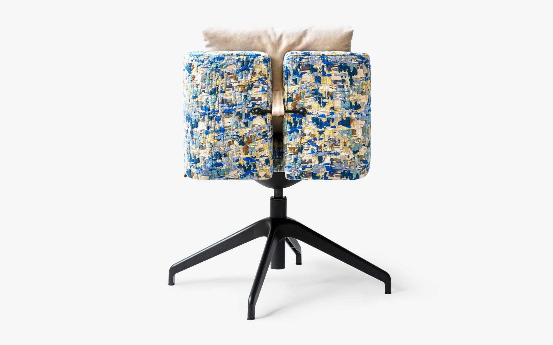 Papillonne Work Chair Blue Kenzo Without Wheels - lagu - Office Chair